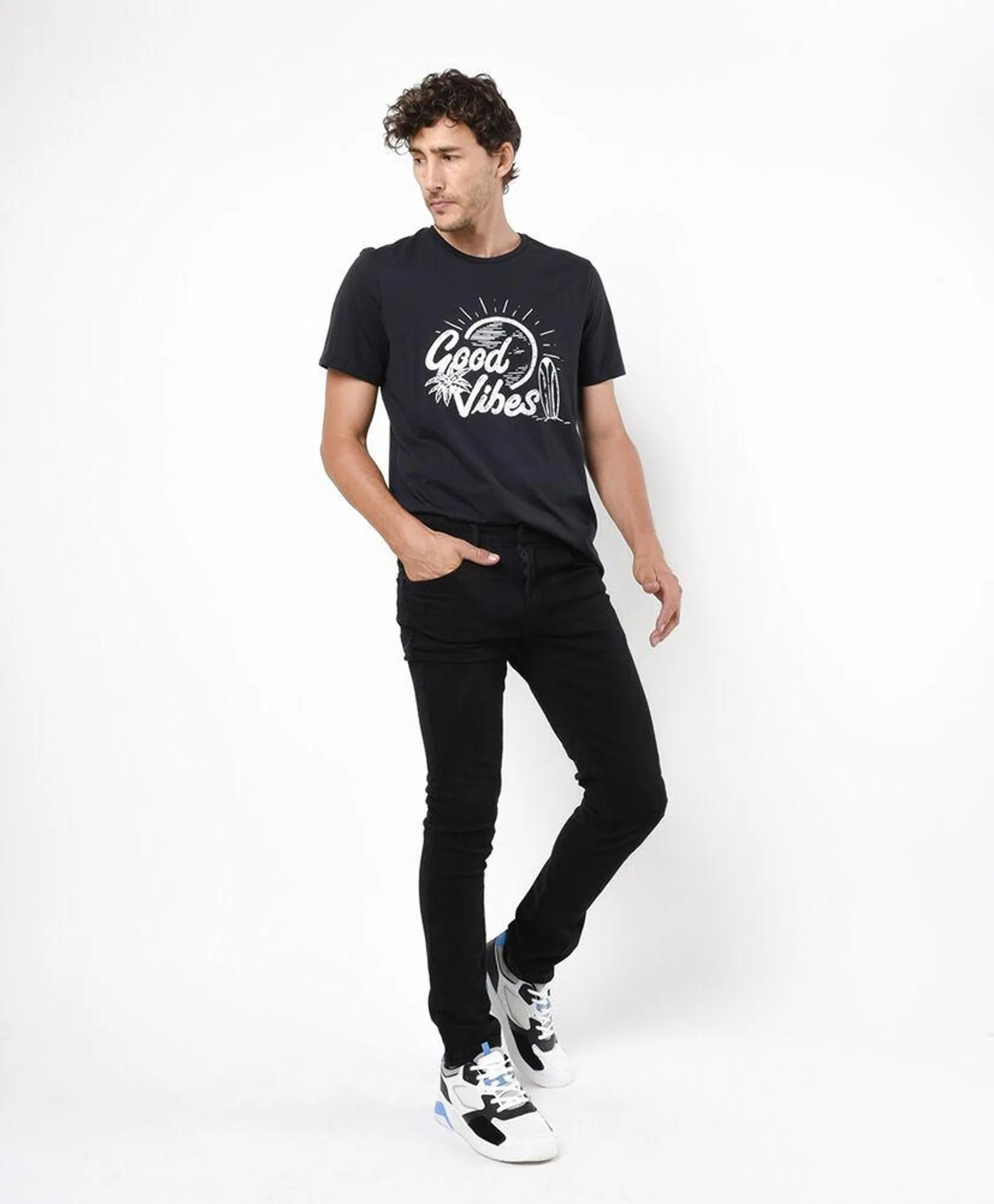 Jeans hombre negro skinny fit