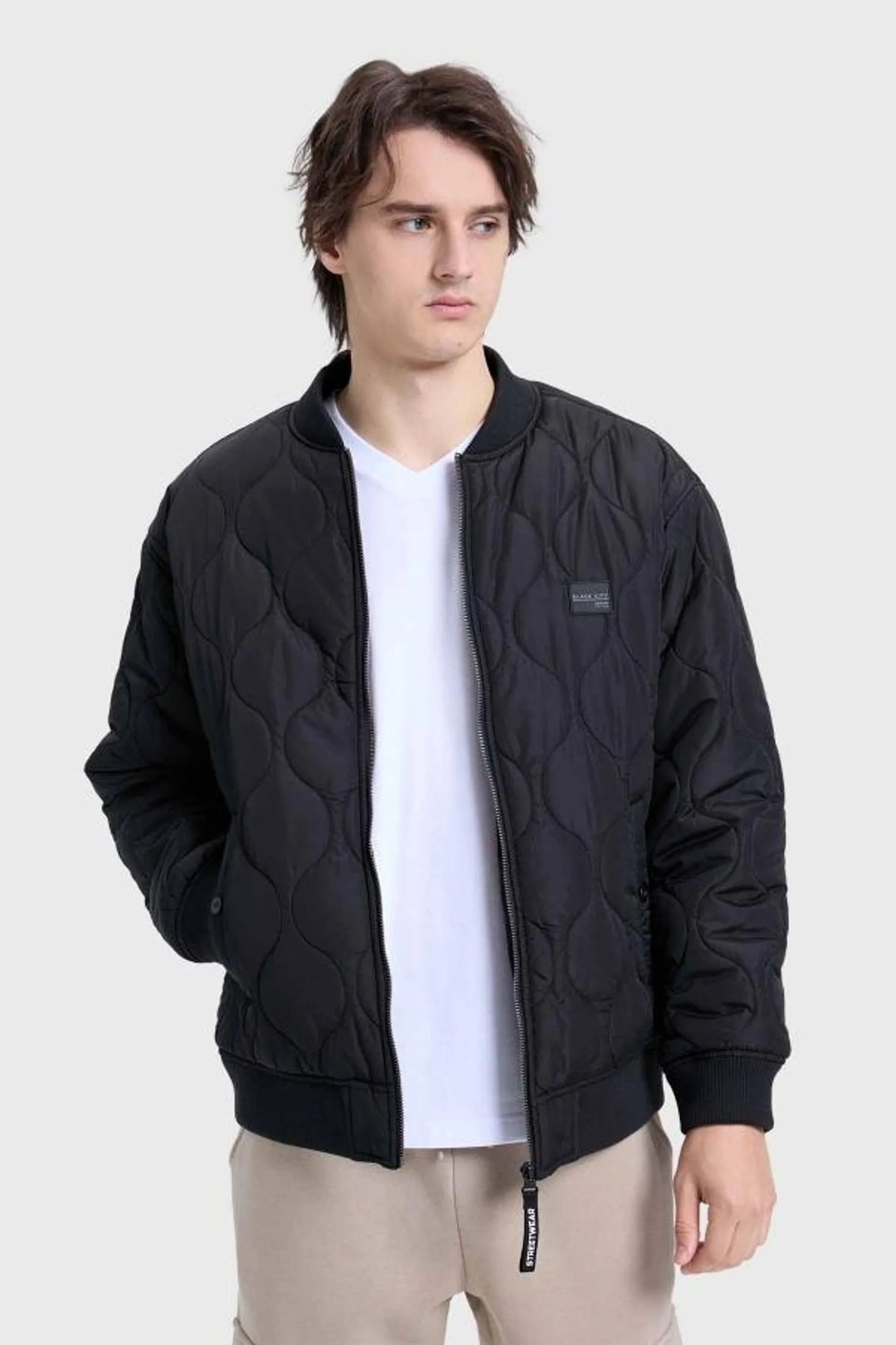 Chaqueta hombre bomber negro iv