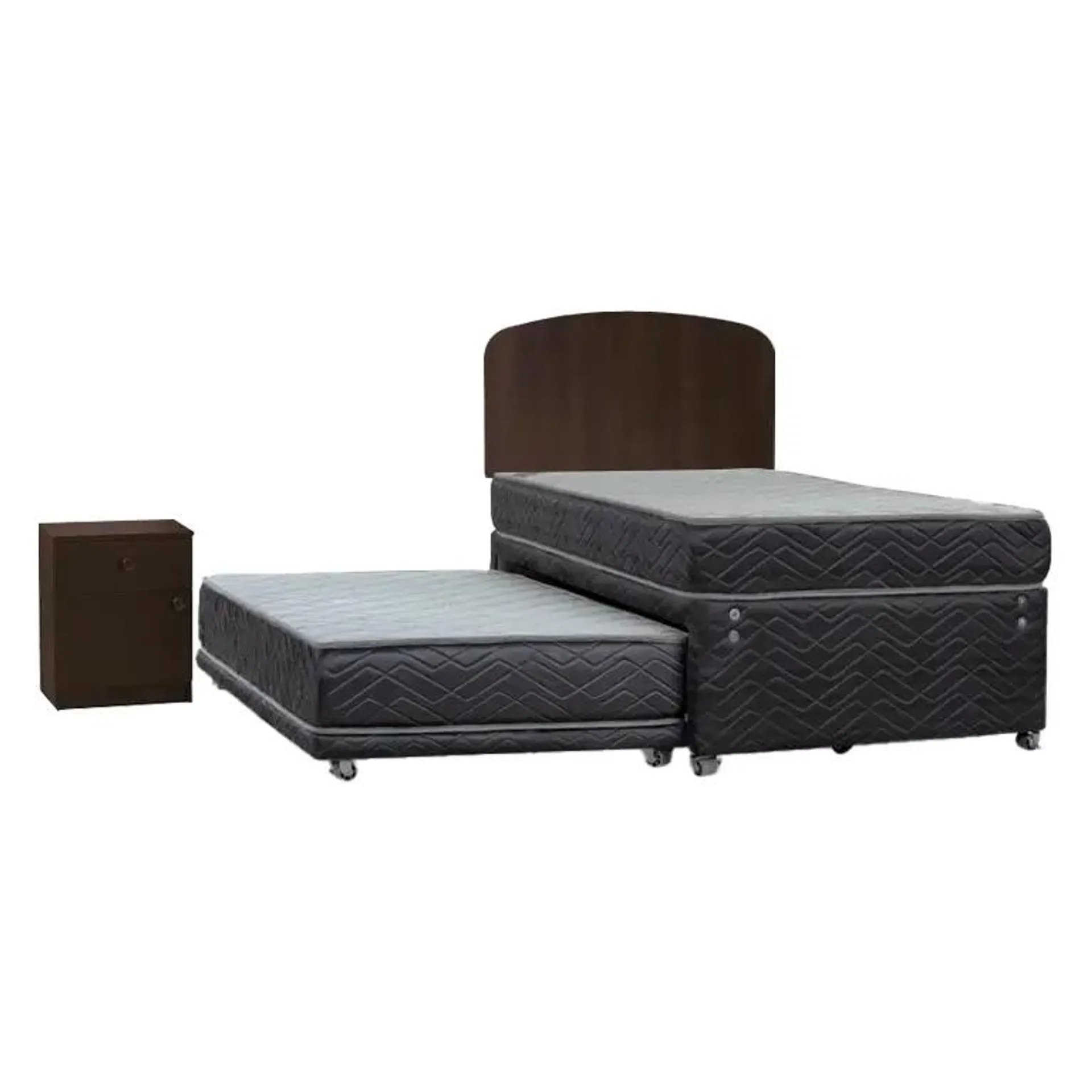 Cama Nido Apolo Black 1,5 Plazas + Set Cordoba