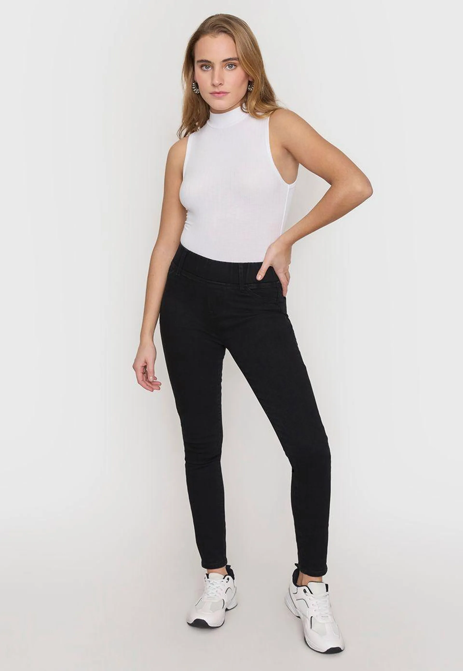 Jeans Leggins Mujer Negro