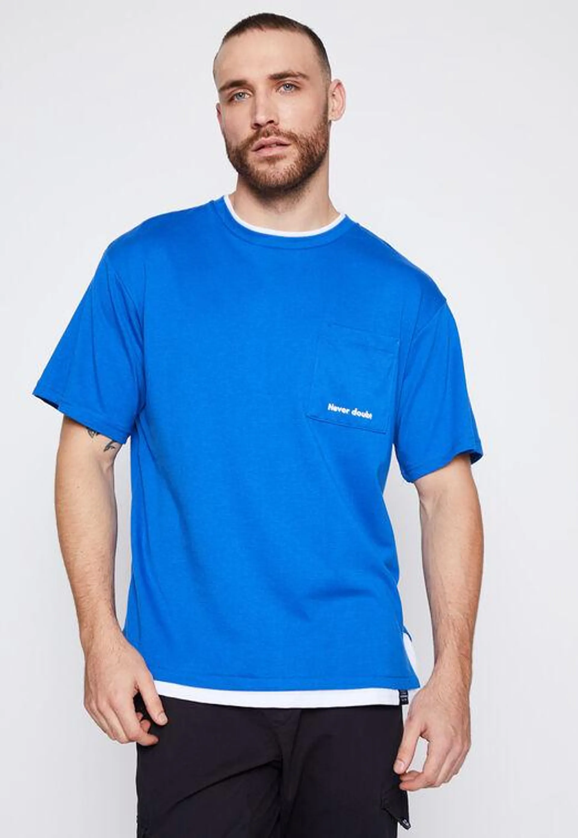 Polera Hombre Azul Fake Family Shop