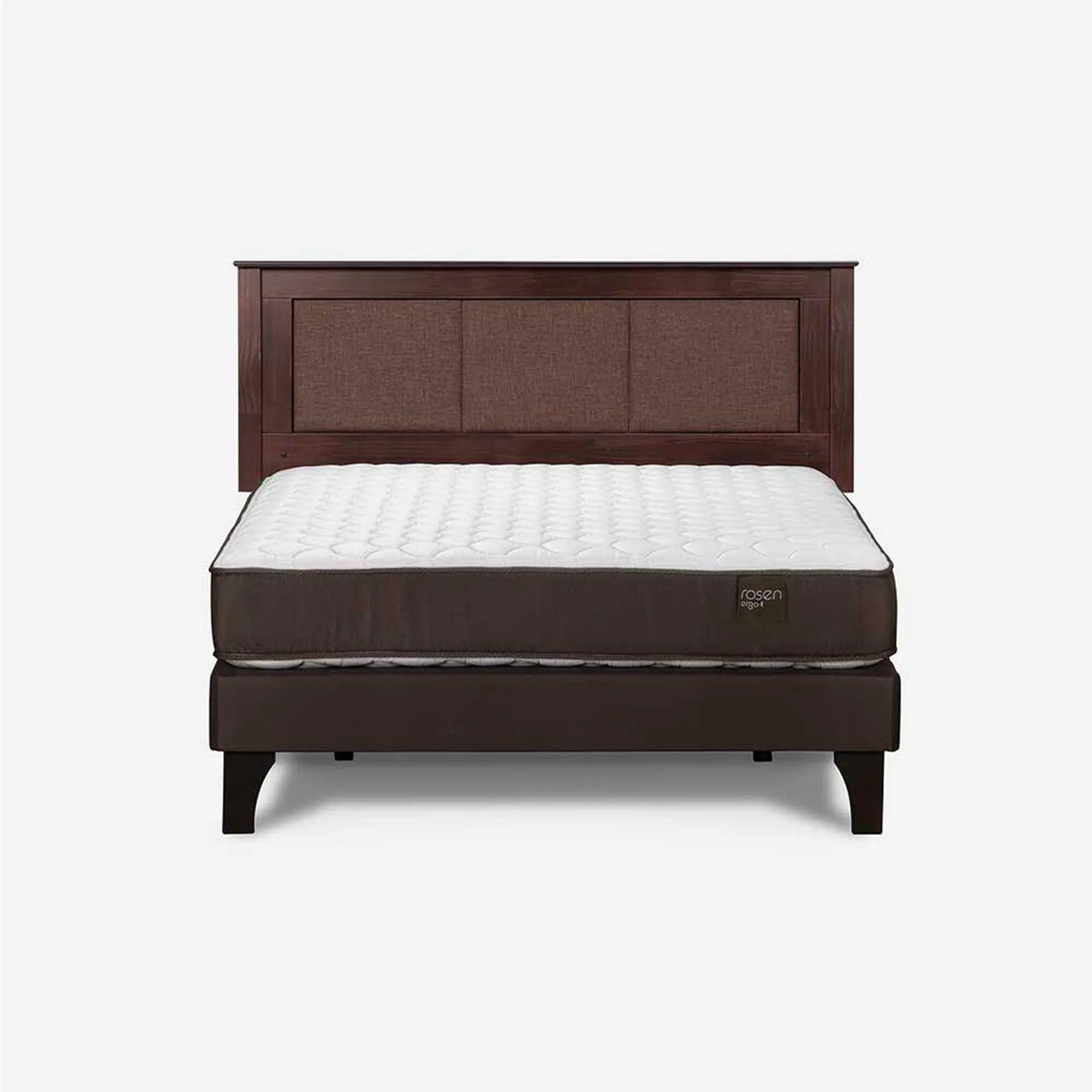 Cama Europea Rosen 2 Plazas Ergo T + Respaldo Rachel