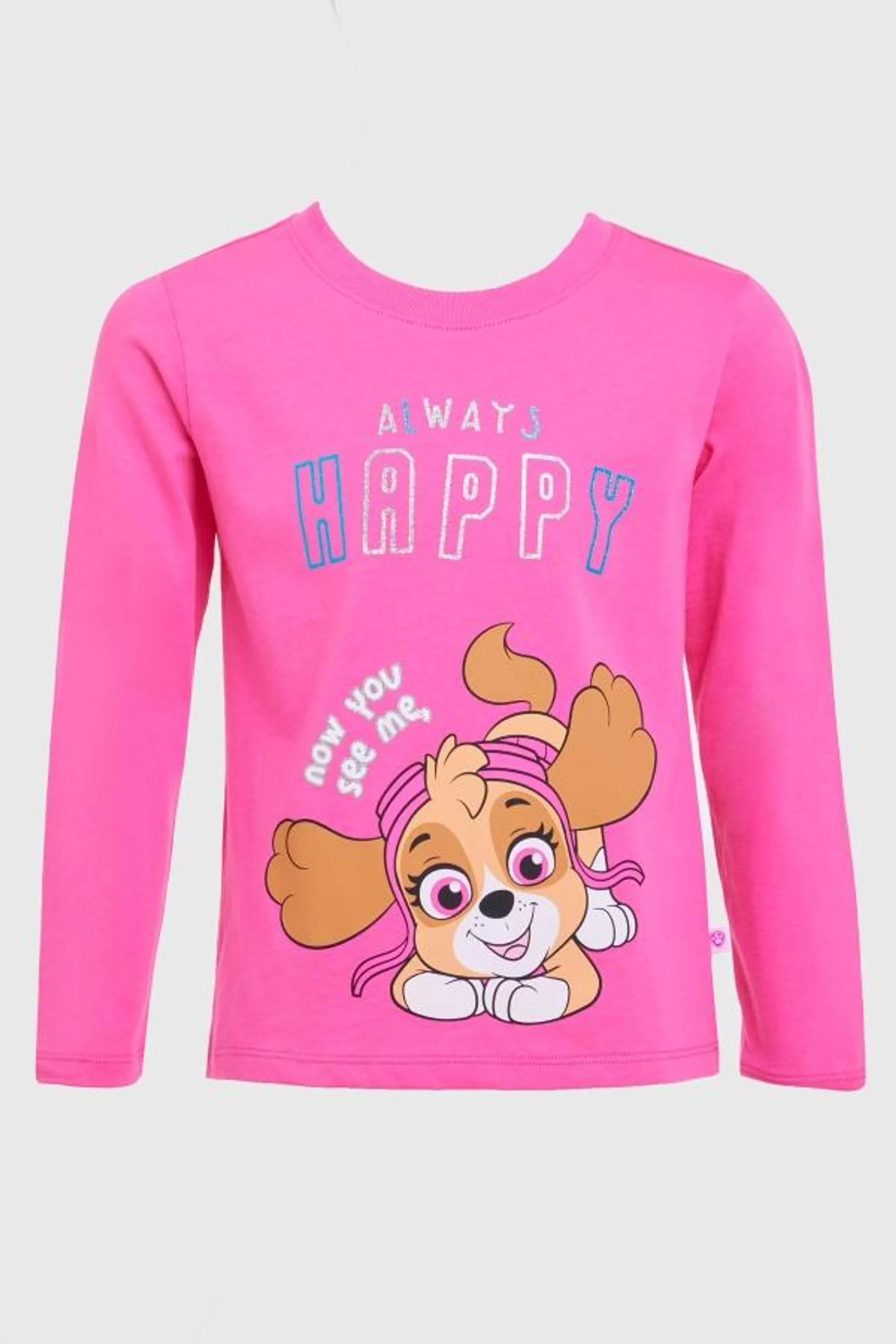 Polera niÑa paw patrol fucsia