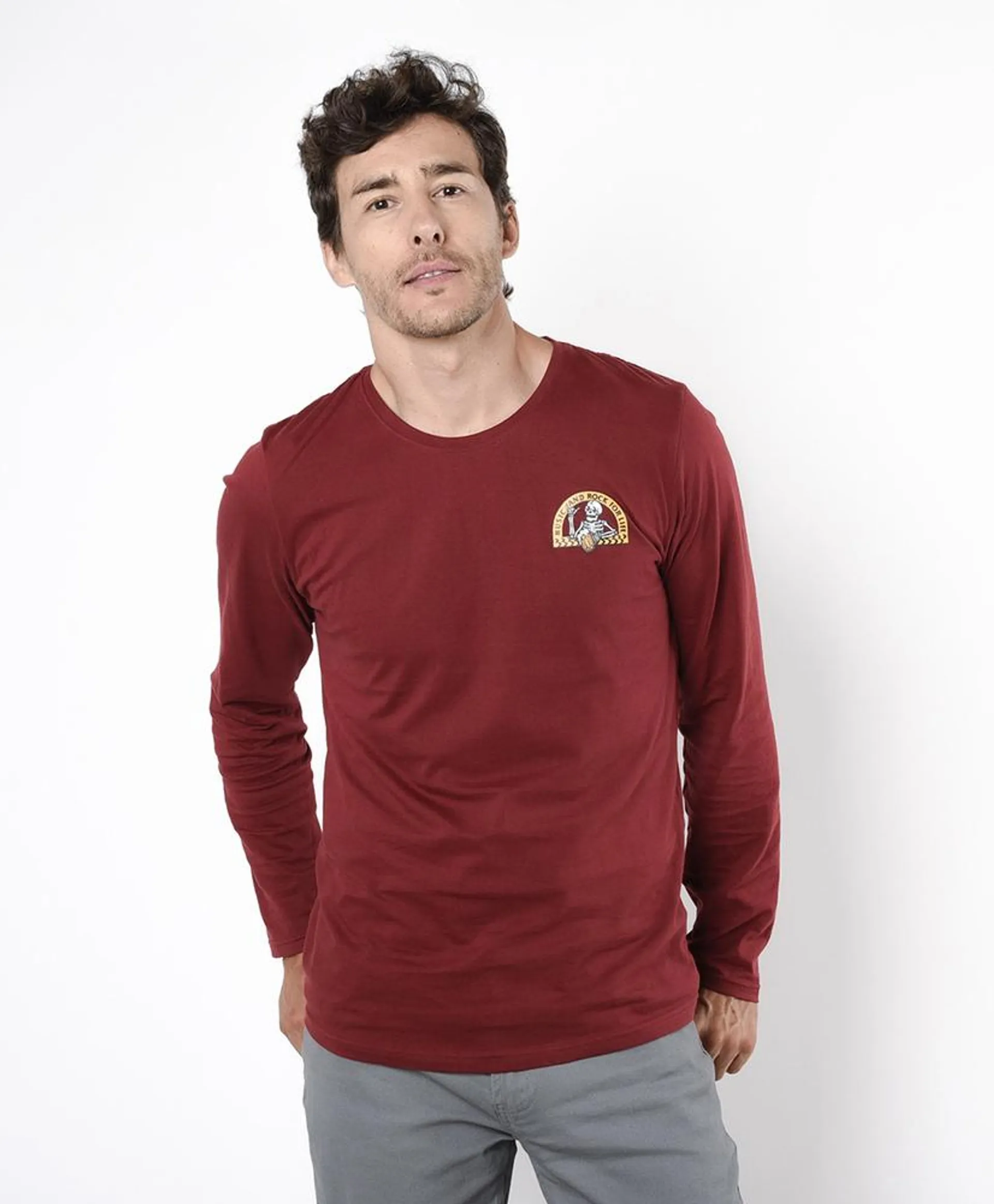 Polera hombre esqueleto