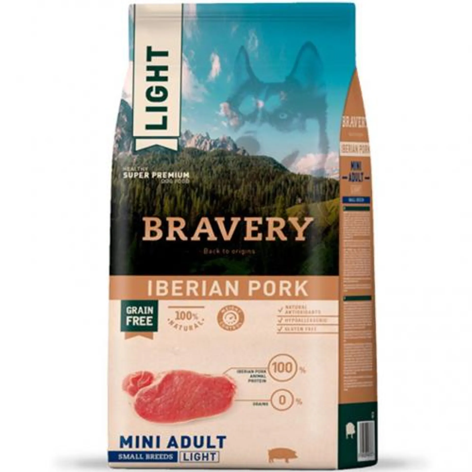 BRAVERY LIGHT IBERIAN PORK MINI ADULT SMALL BREEDS 2 KG