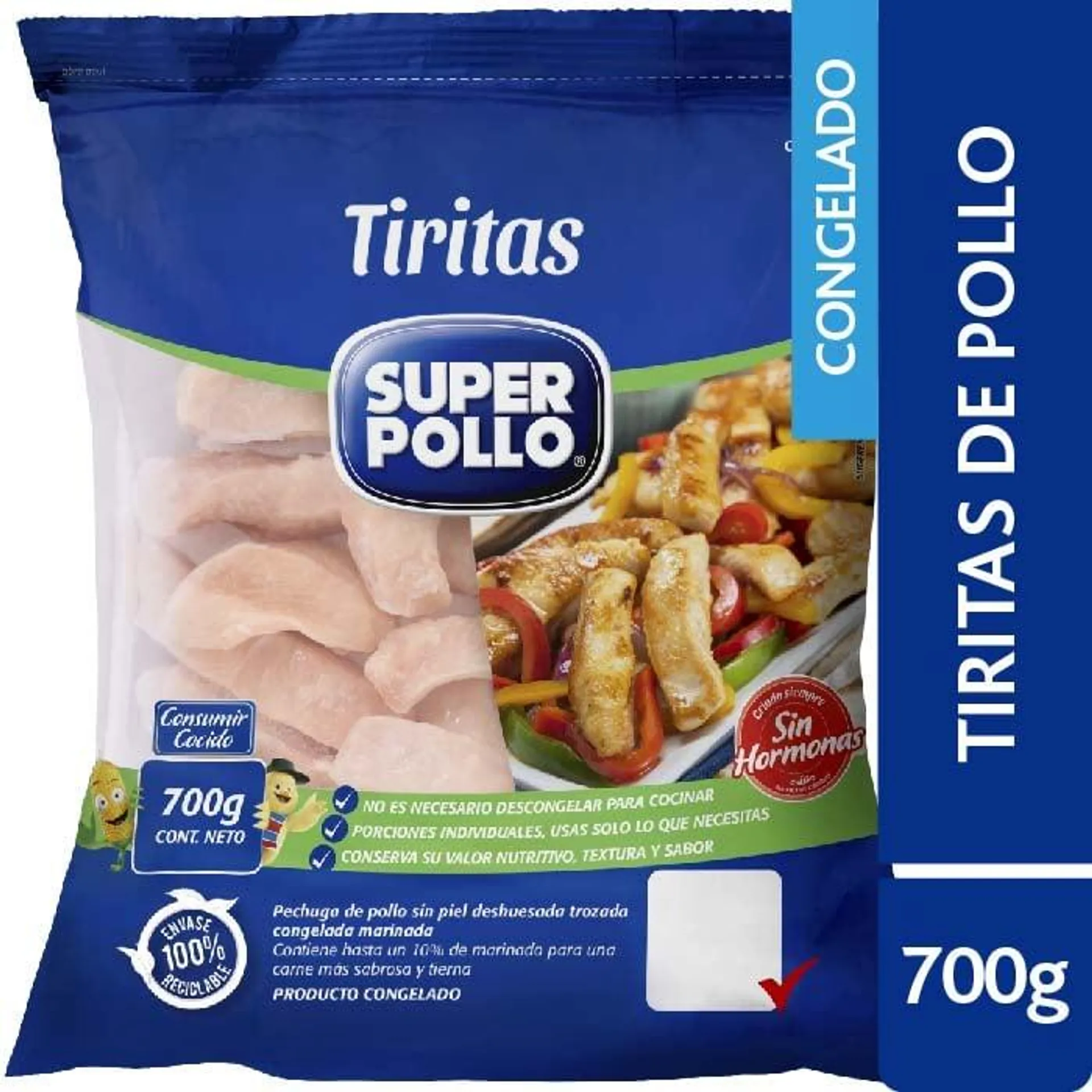 Tiritas De Pechuga Super Pollo 700 gr