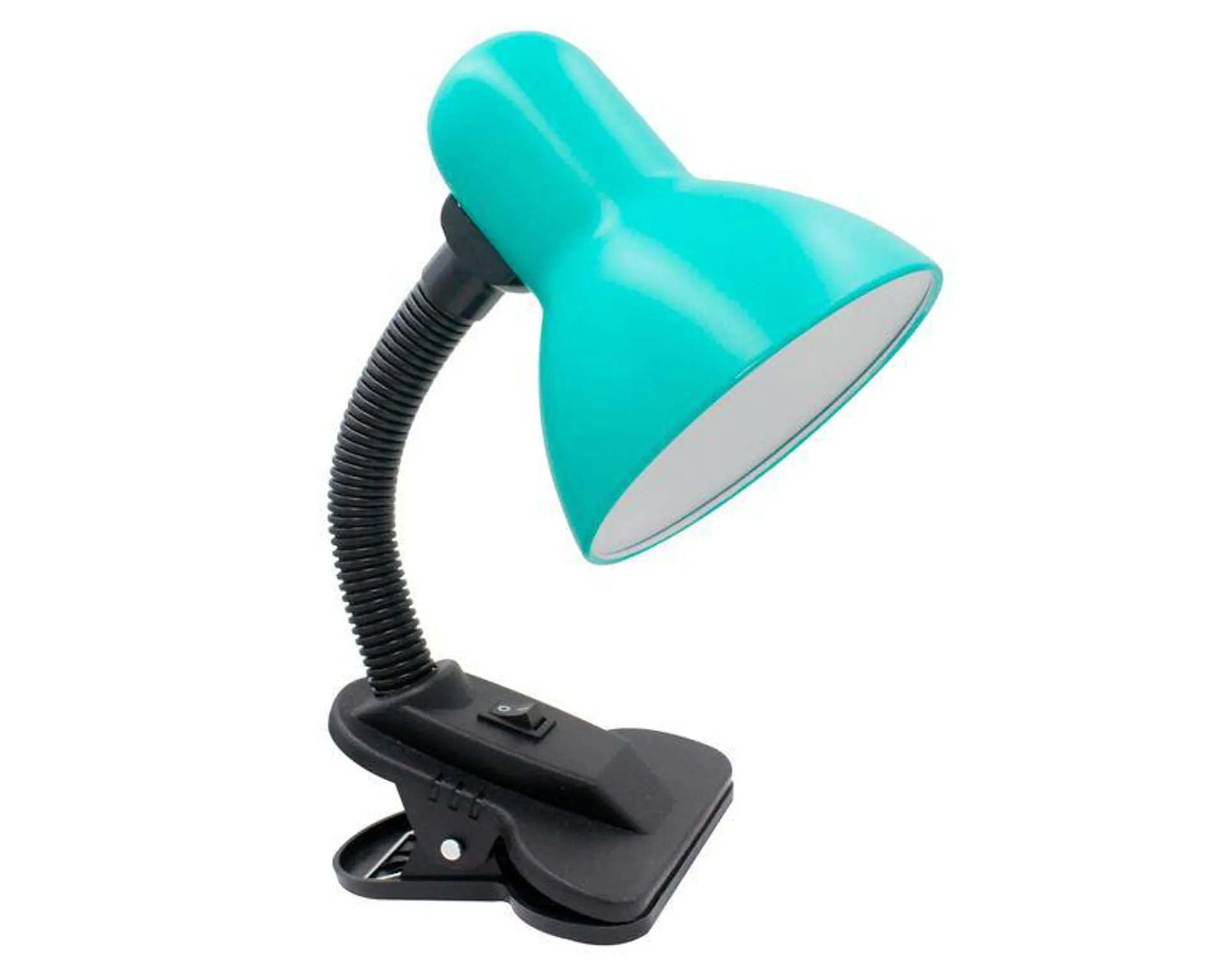 Lámpara de escritorio 40W E27 1L Flexible con pinza menta