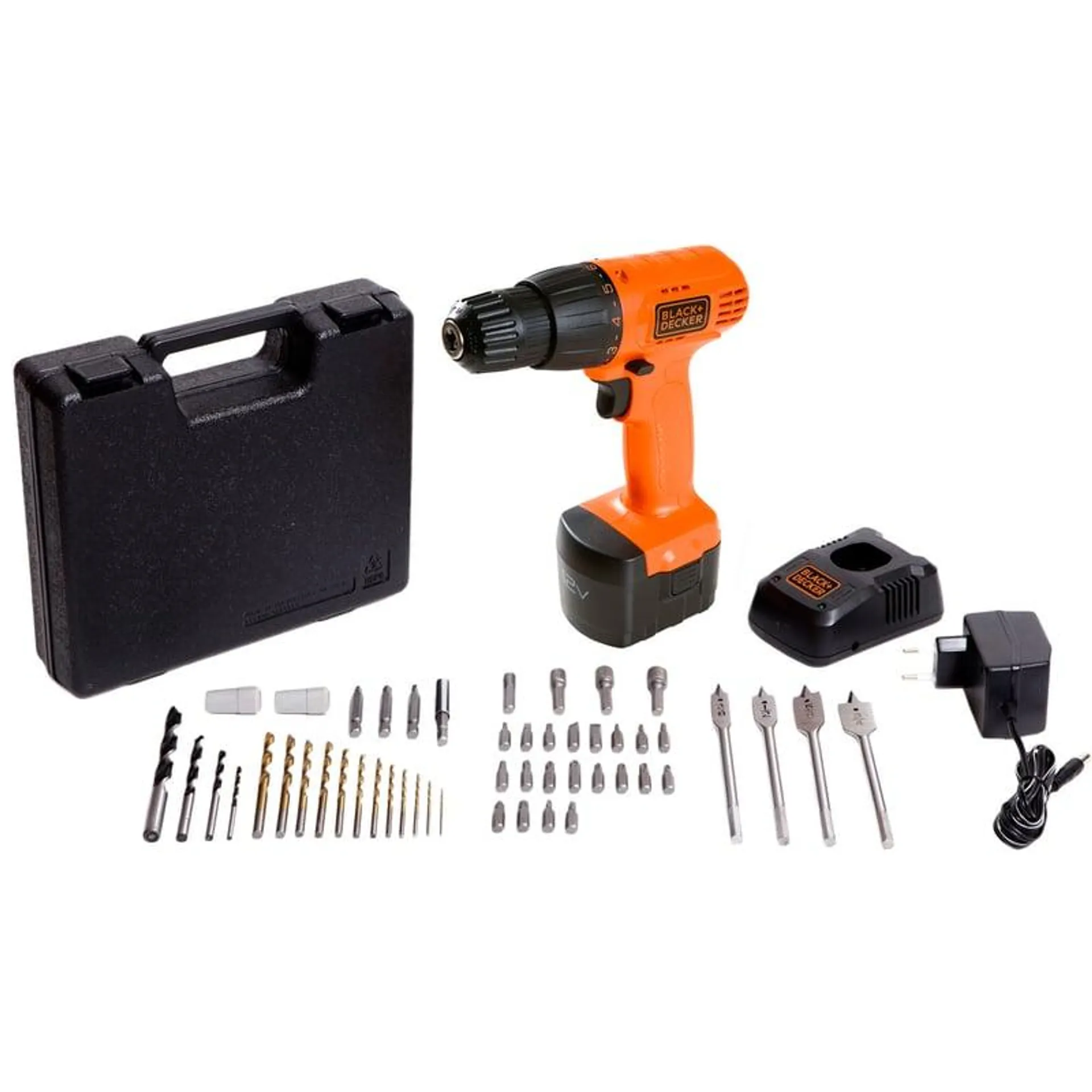 Taladro atornillador 12V + 50 Accesorios BLACK+DECKER