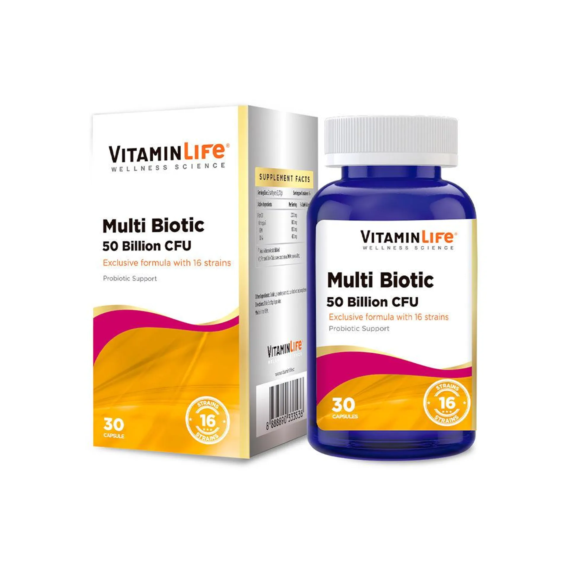 VitaminLife Probiótico Multi Biotic 50 Billion Cfu 30 Cápsulas