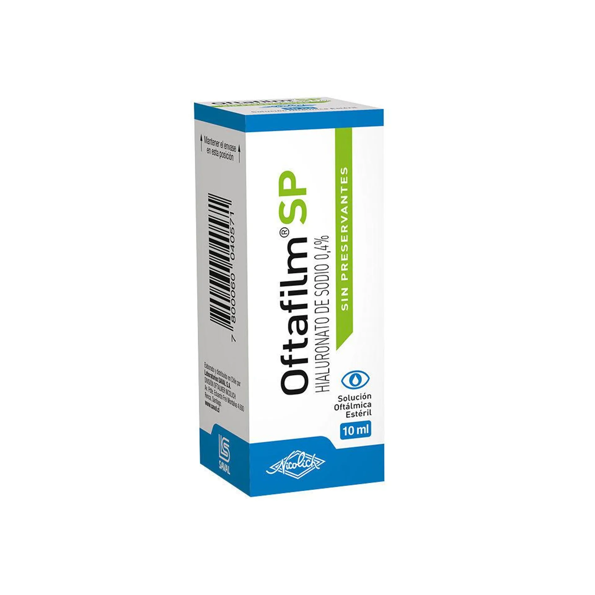 Oftafilm SP Hialuronato Sódico 0.4% Solución Oftálmica 10ml