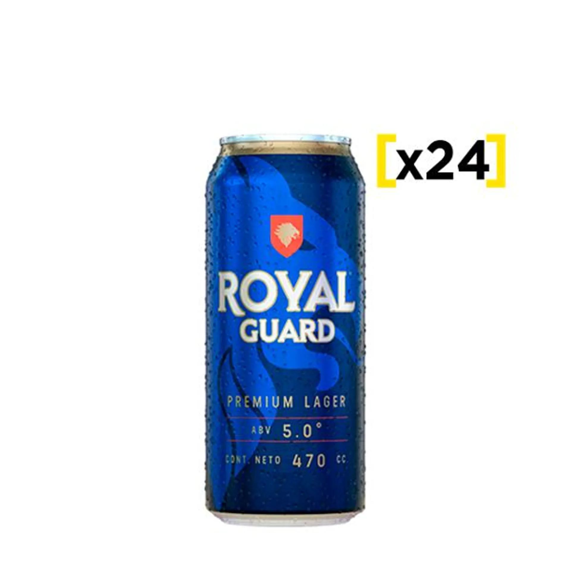 Cerveza Royal Guard lata 470 CC x24 | Liquidos.cl