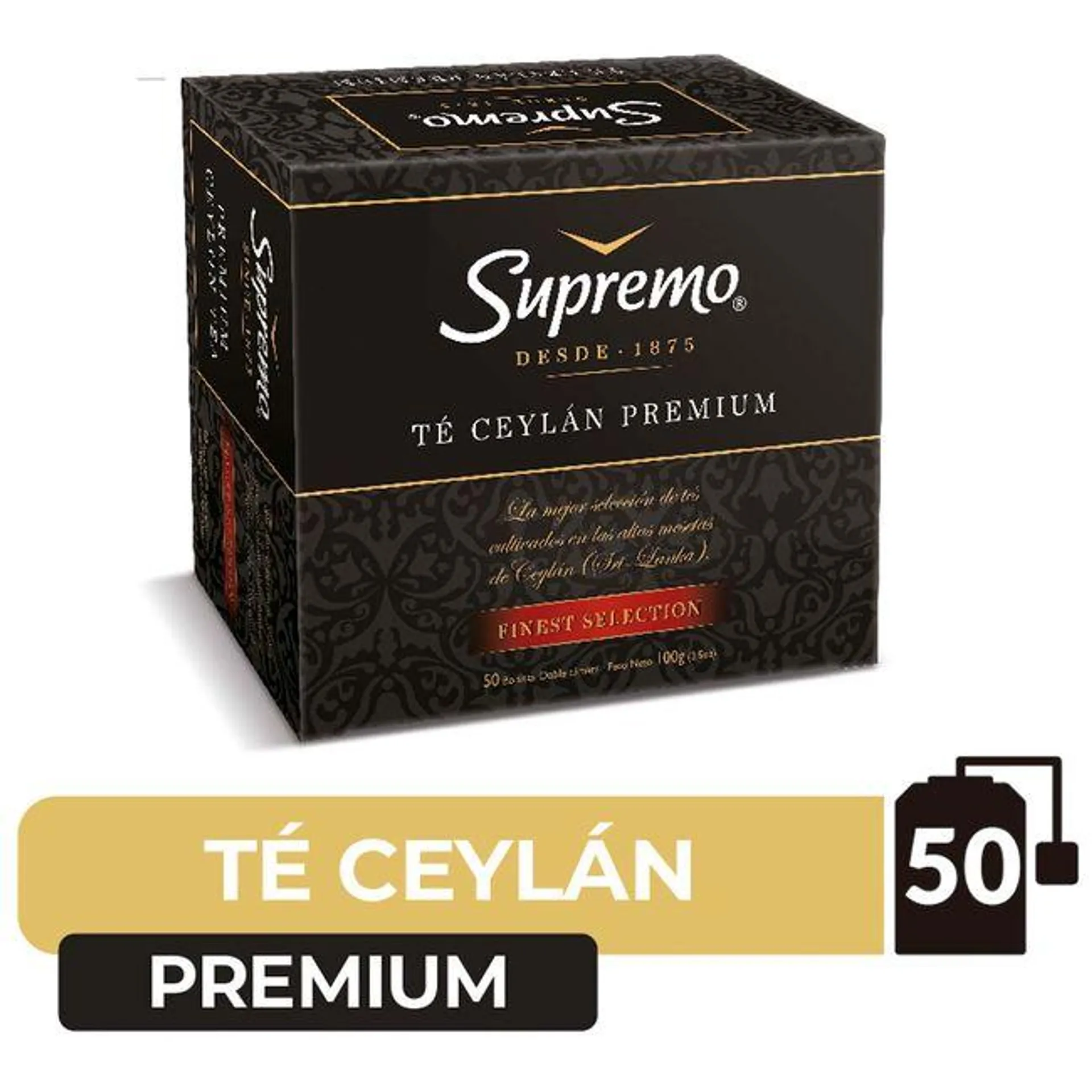 Té Negro Supremo Premium 100 g 50 un.