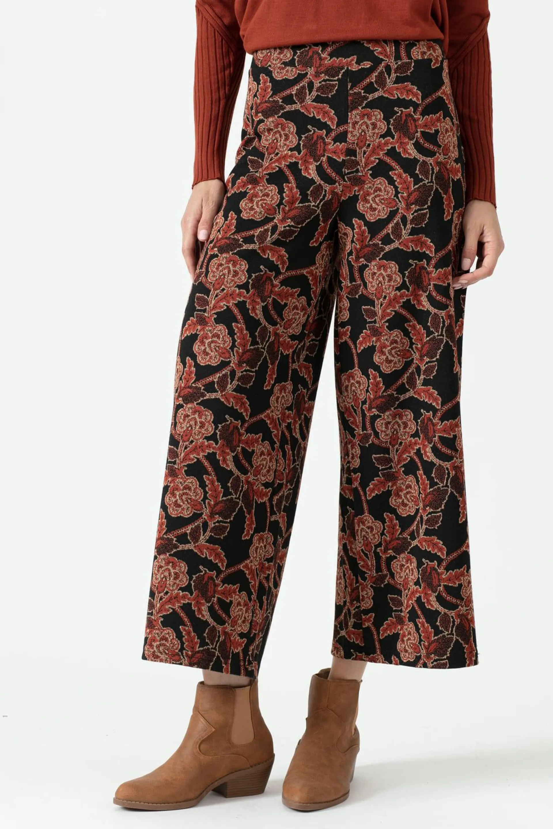 Pantalon wide leg estampado