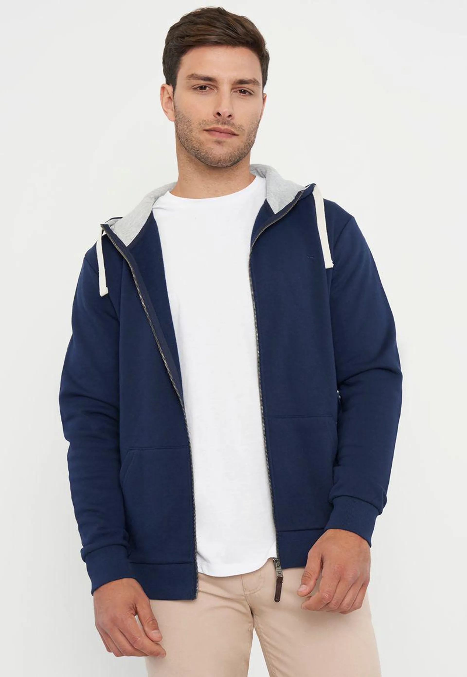 Polerón Hombre Navy Full Zipper