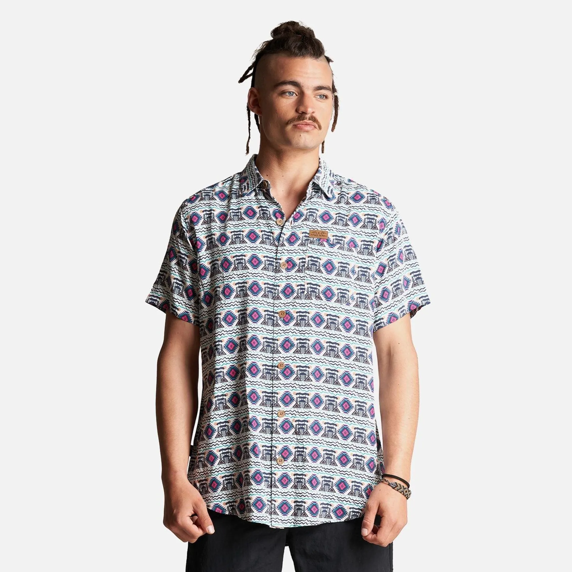 Camisa Hombre Aflora Full Print Blanco Haka Honu