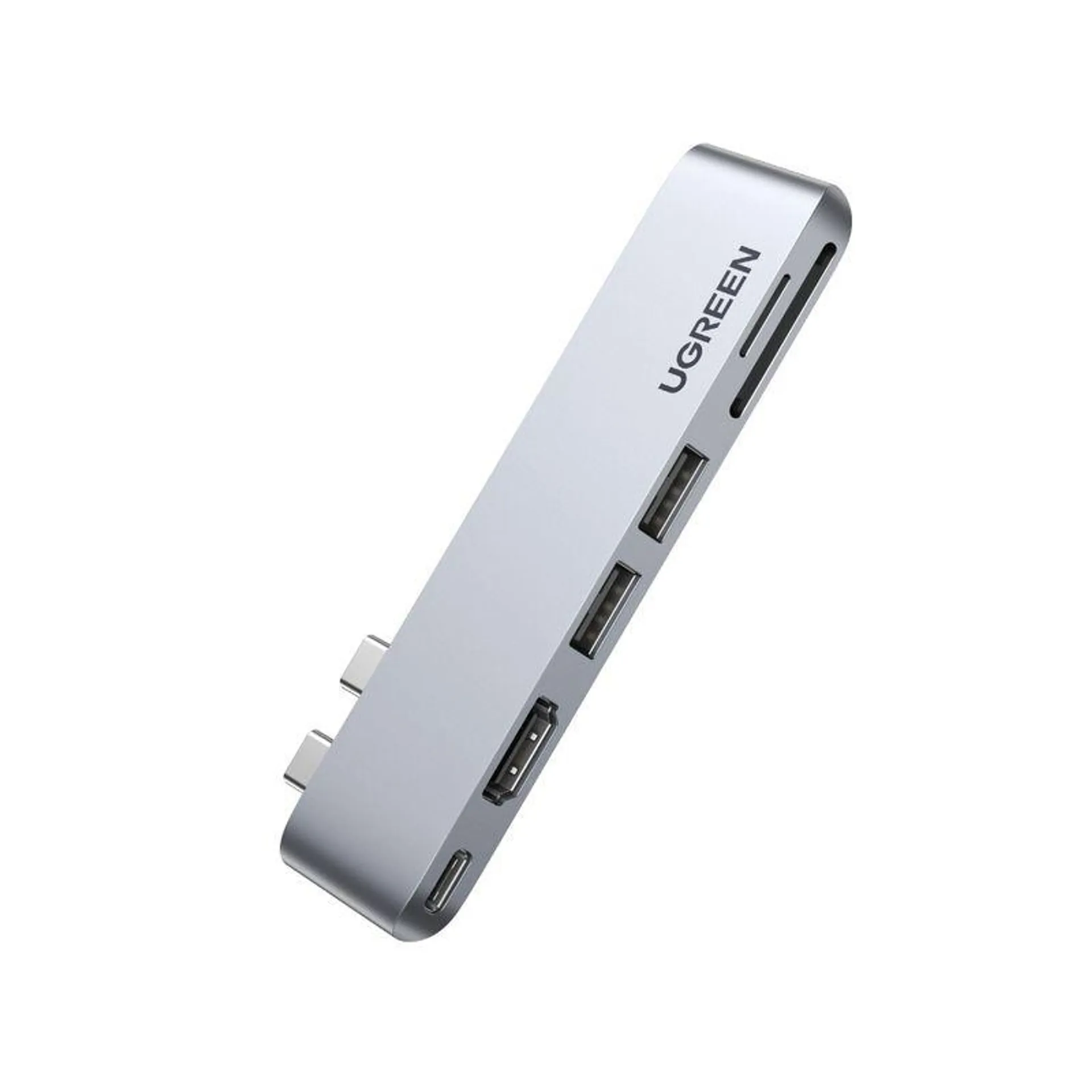 UGREEN ADAPTADOR USB-C DUAL A HDMI+2*USB 3.0 A+TF/SD+USB-C HEMBRA