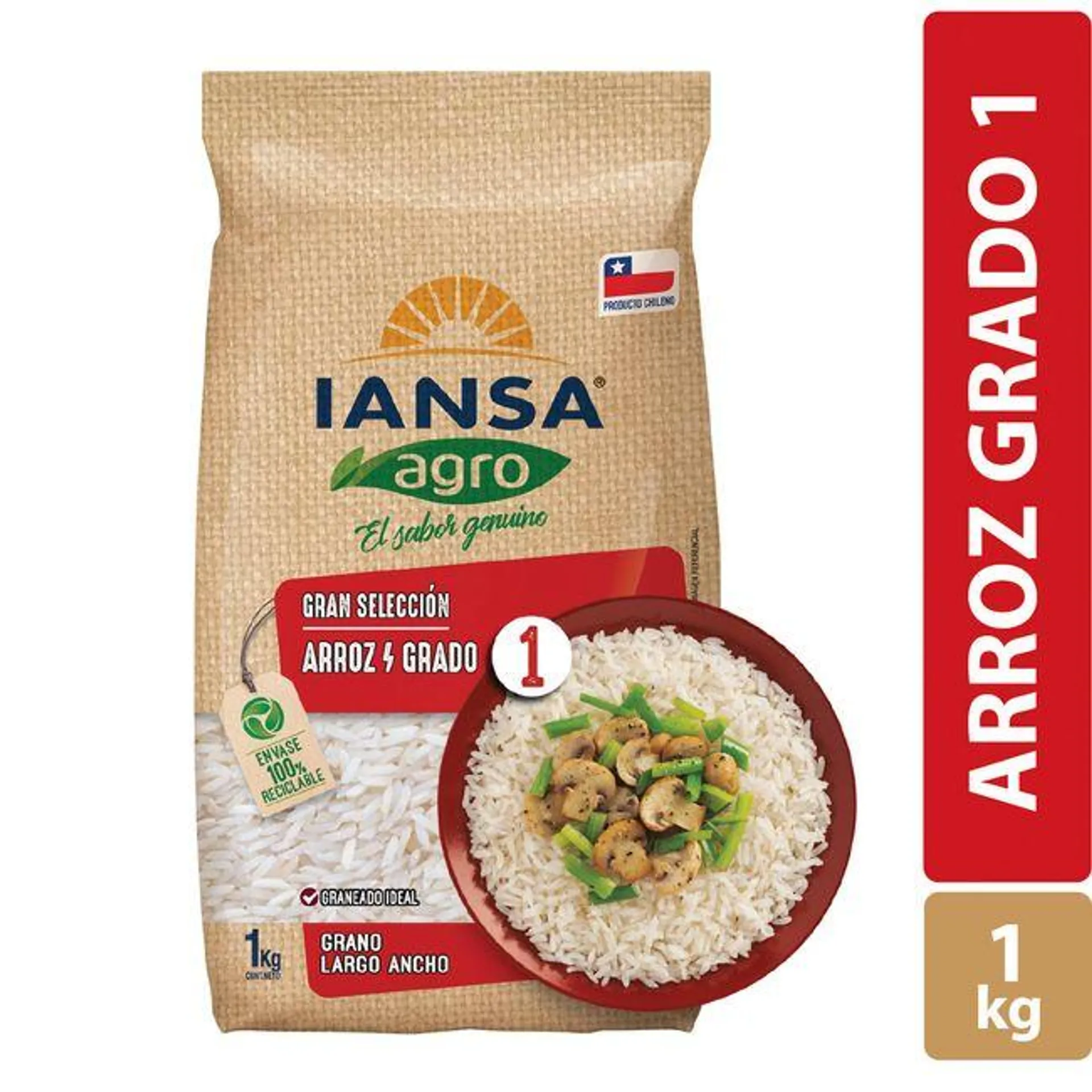 Arroz Grado 1 Iansa Agro Gran Selección 1 kg