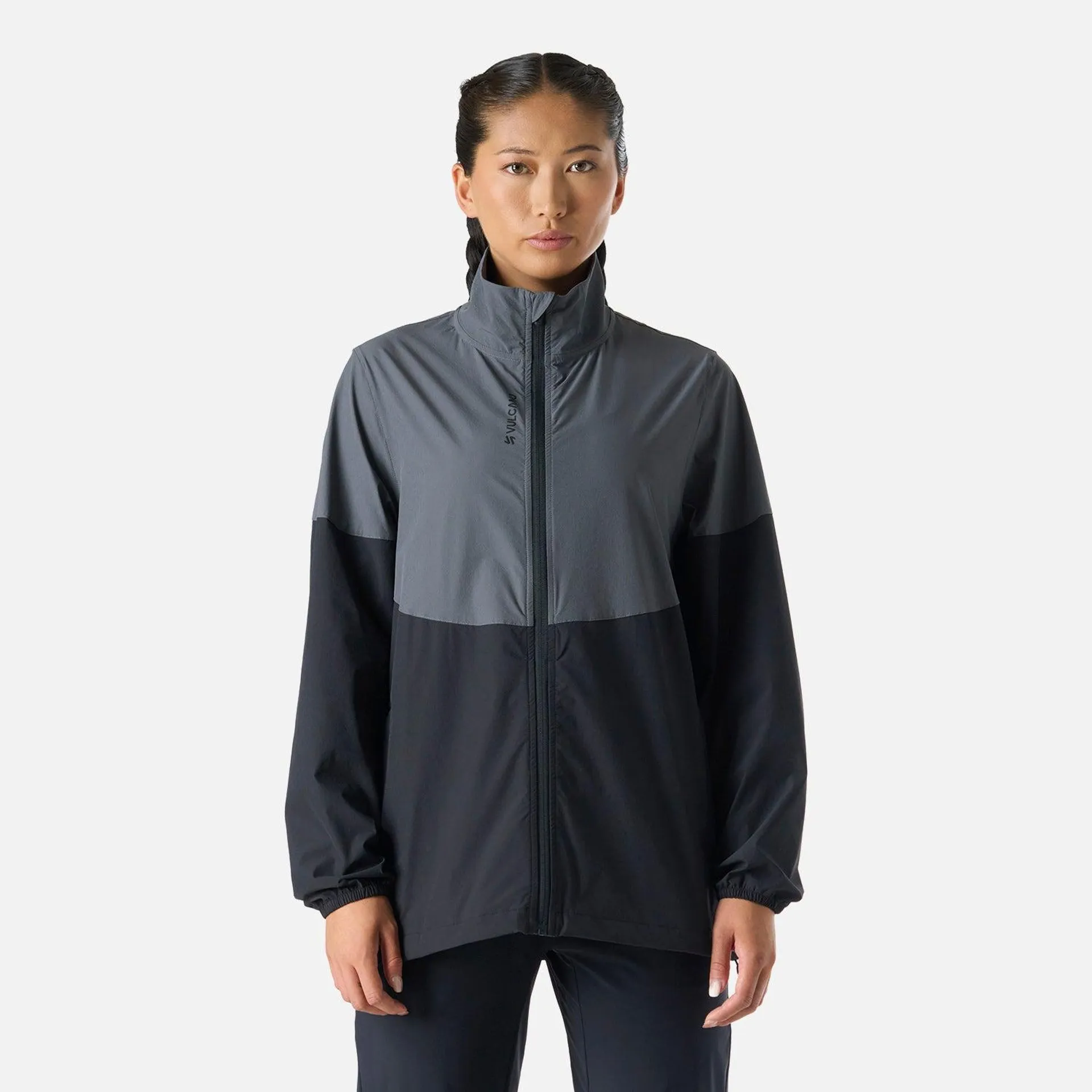 Chaqueta Mujer Tempo Full Zip Windbreaker Jacket Negro Vulcano