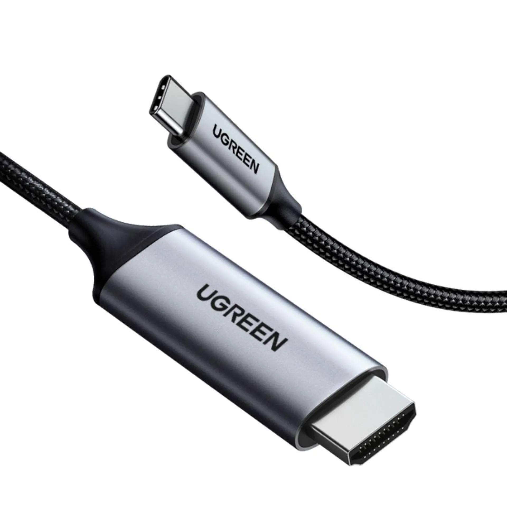 UGREEN CABLE DE VIDEO USB-C / HDMI (4K/60HZ OR 1080P/144HZ) TRENZADO 1.5M GRIS MM142