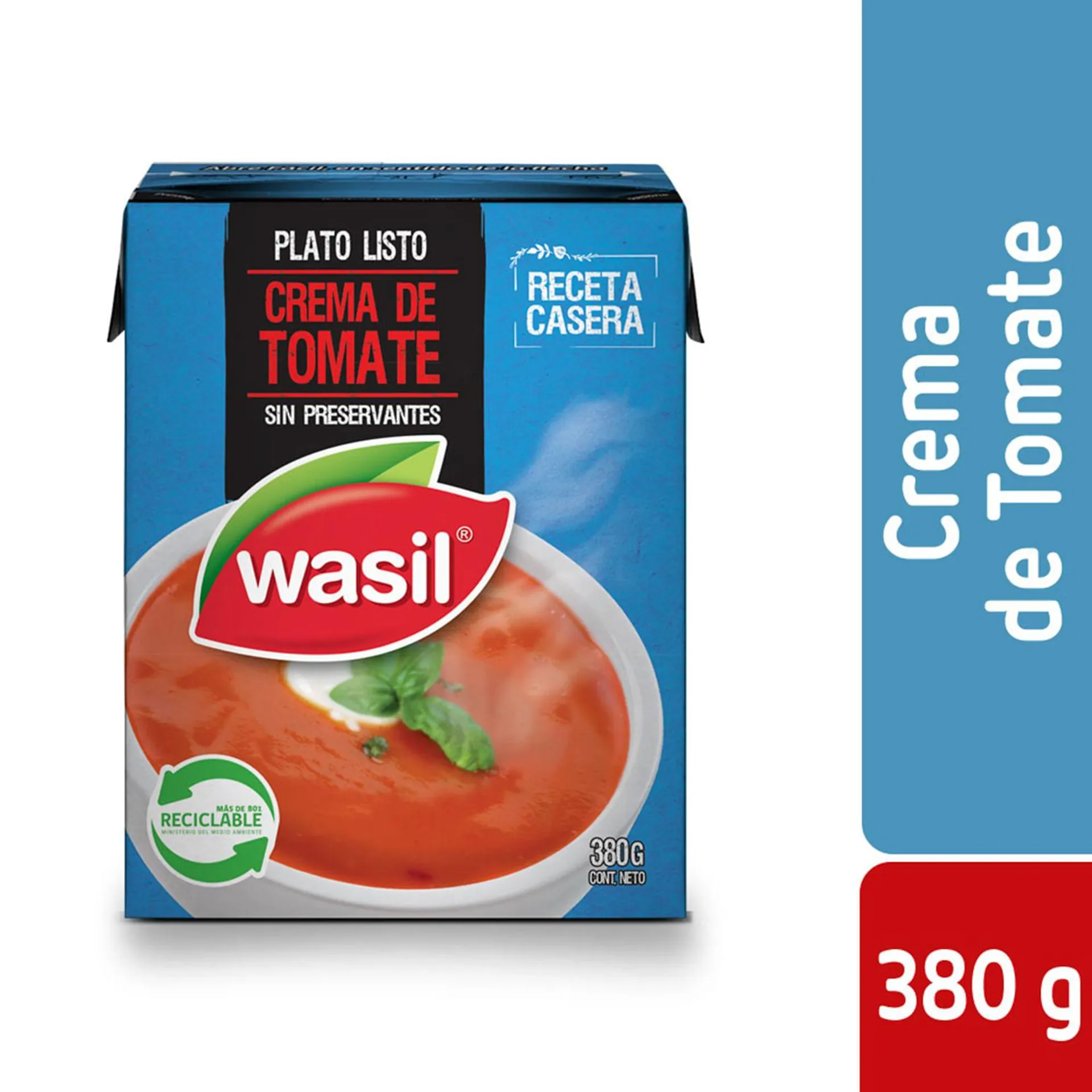 Crema de Tomates Wasil Receta Casera 380 g