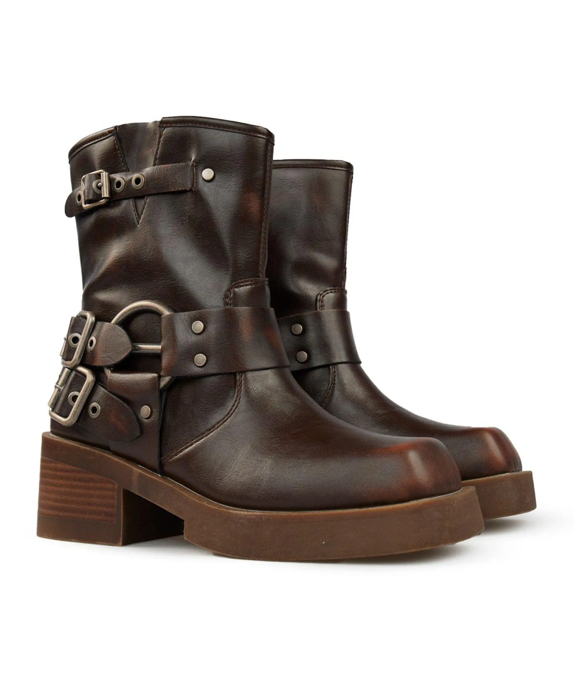 Botines Mujer 6428 Efecto Cuero