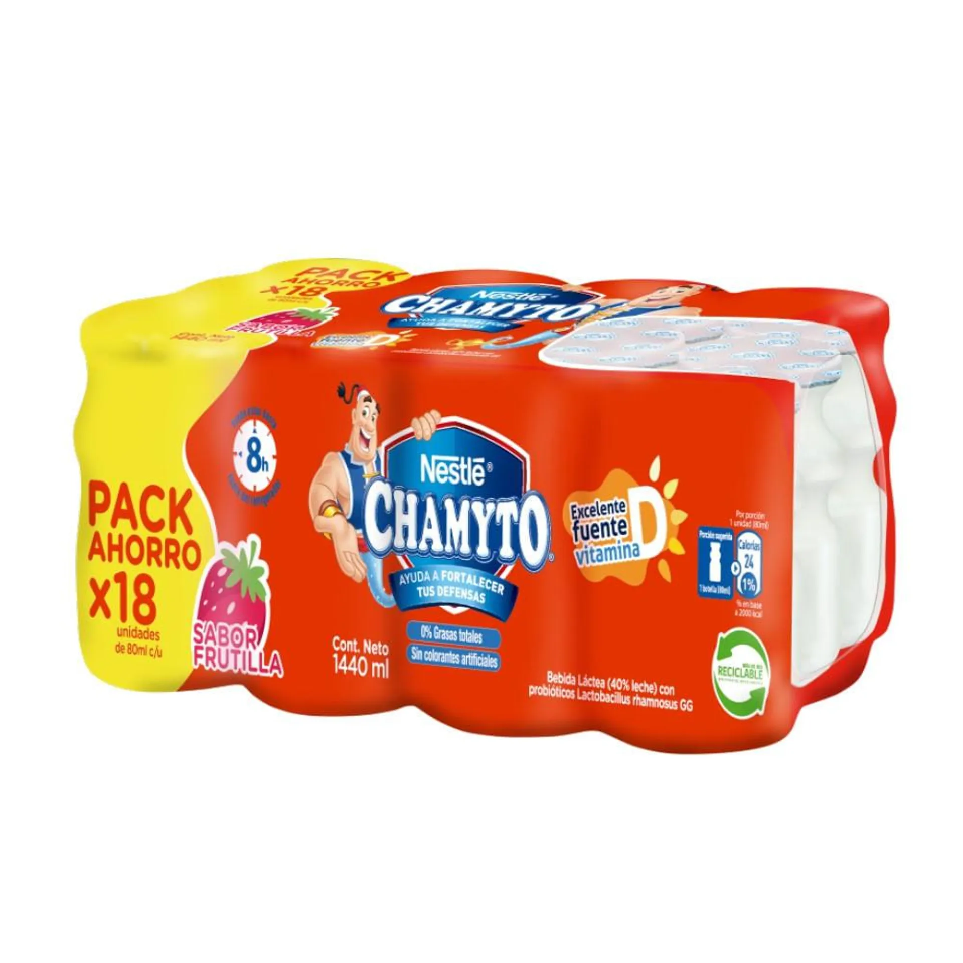 Pack bebida láctea chamyto sab...