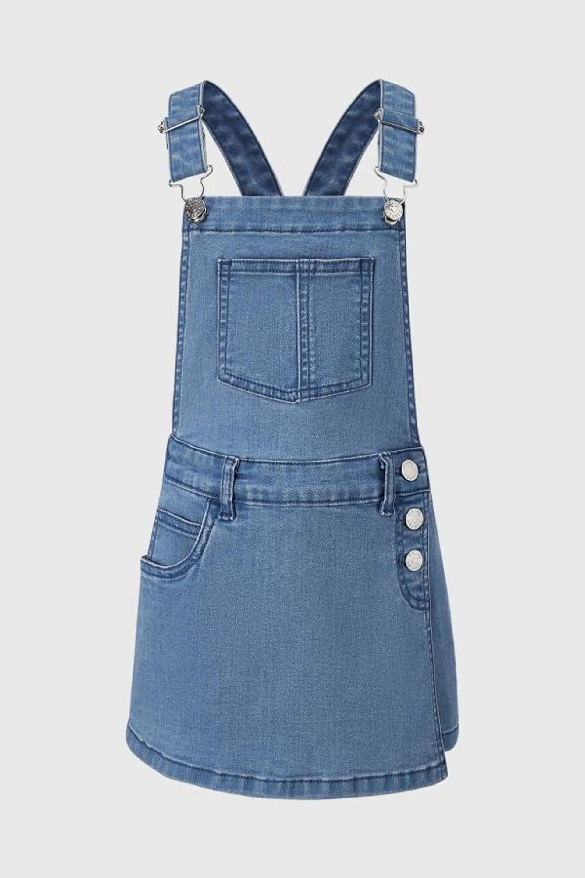 Jardinera niÑa falda short azul