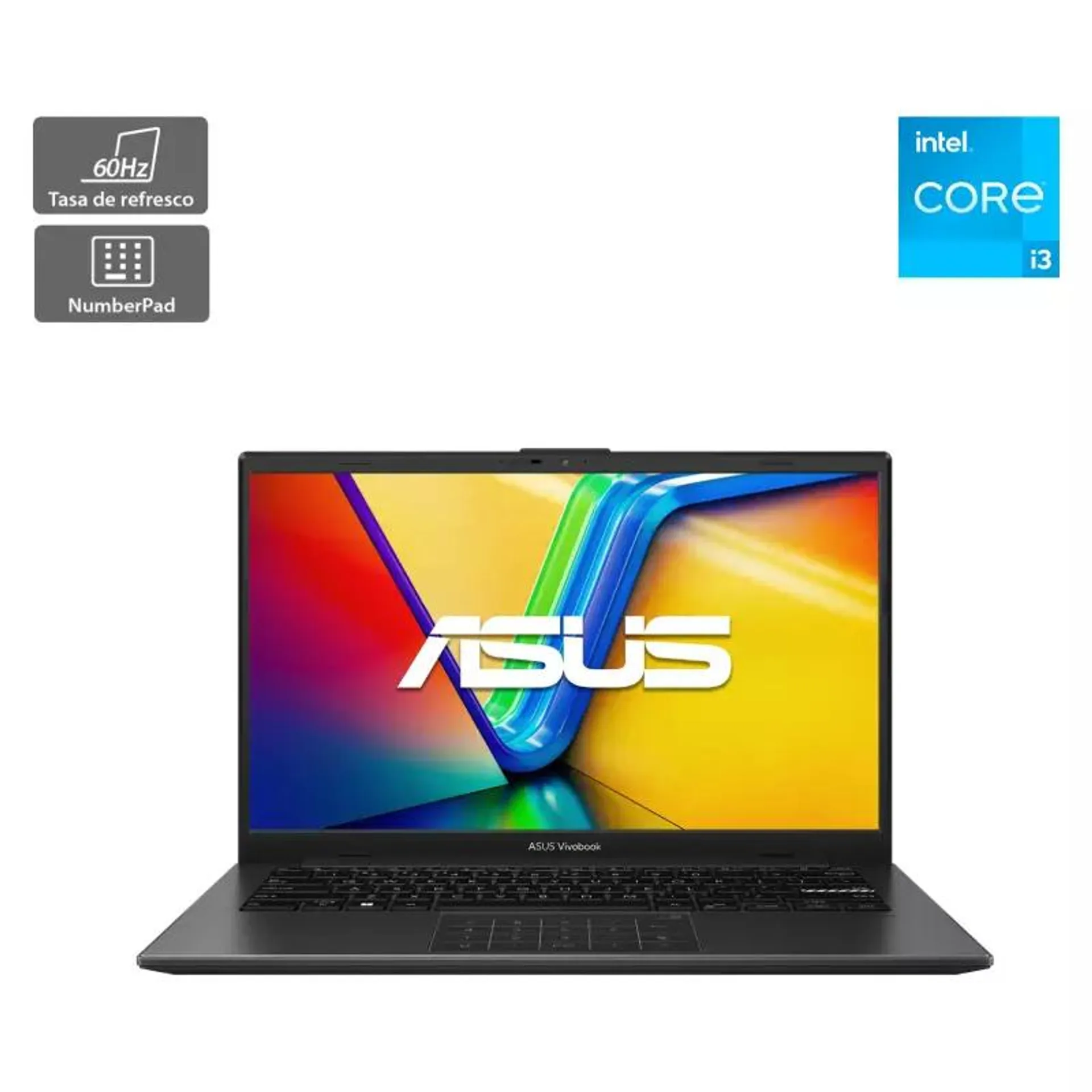 Notebook Vivobook Go 14 E1404 Intel Core i3 8GB RAM 512GB SSD 14" FHD 60Hz Asus