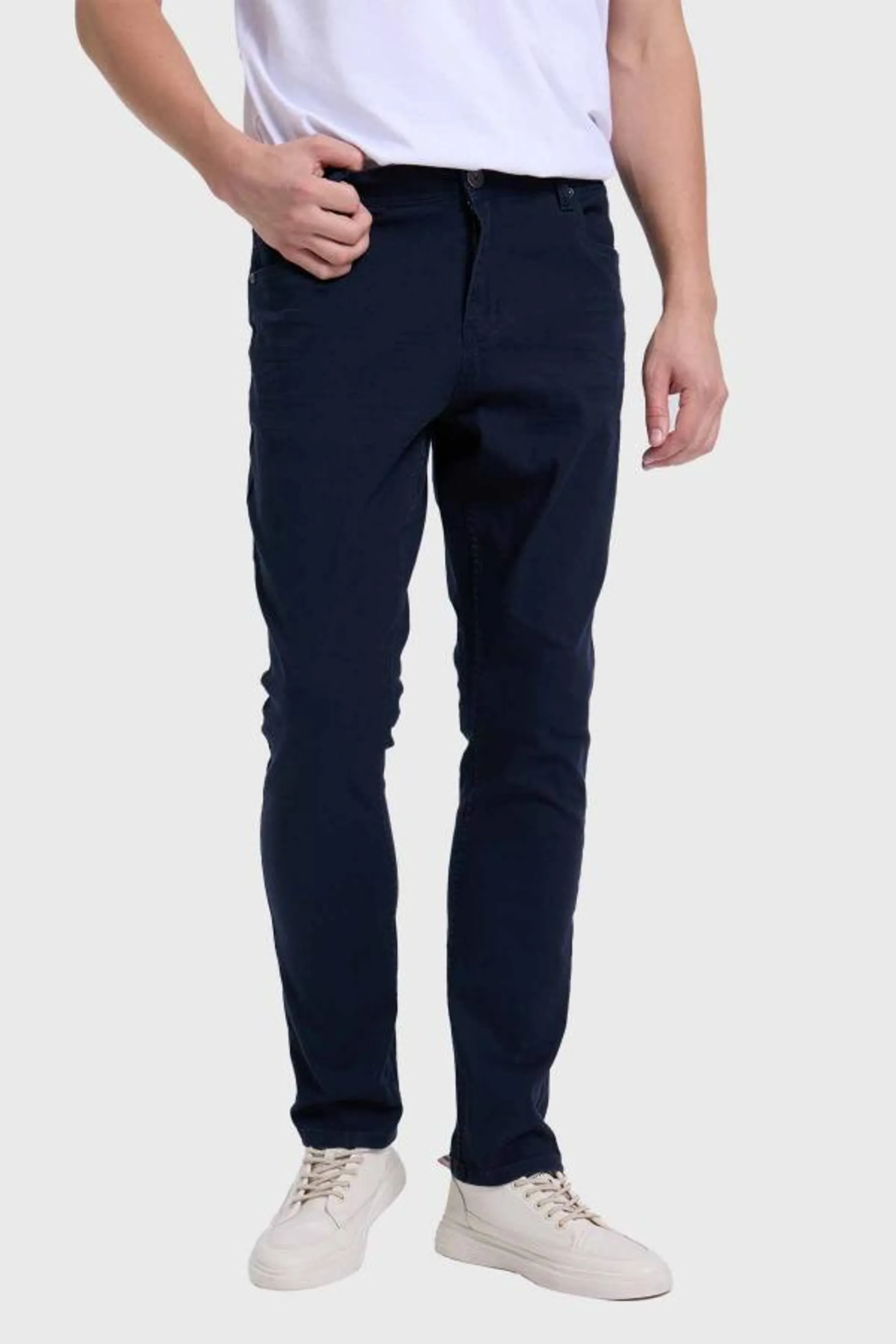 Jeans hombre slim color azul marino i