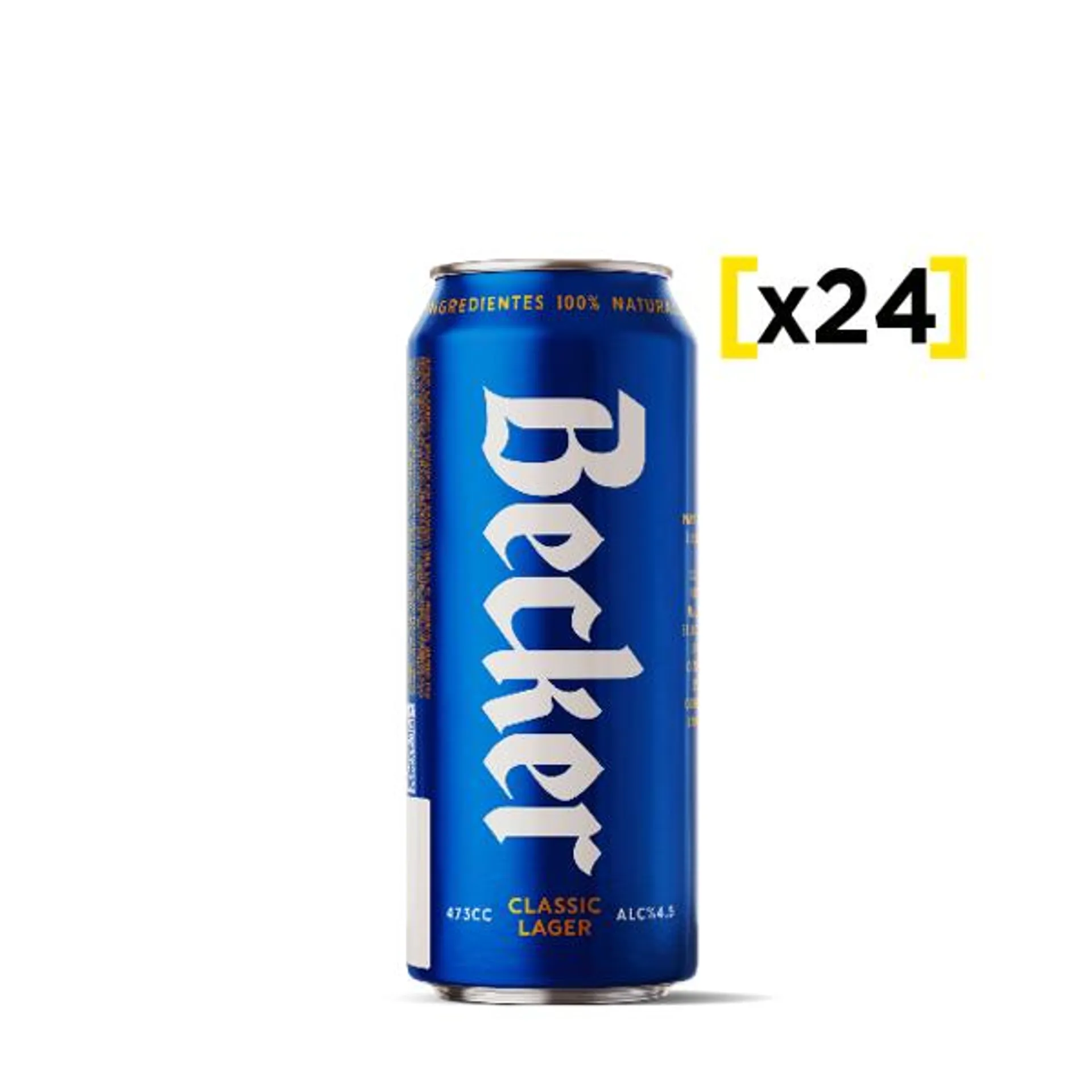 Cerveza Becker lata 473 CC x24