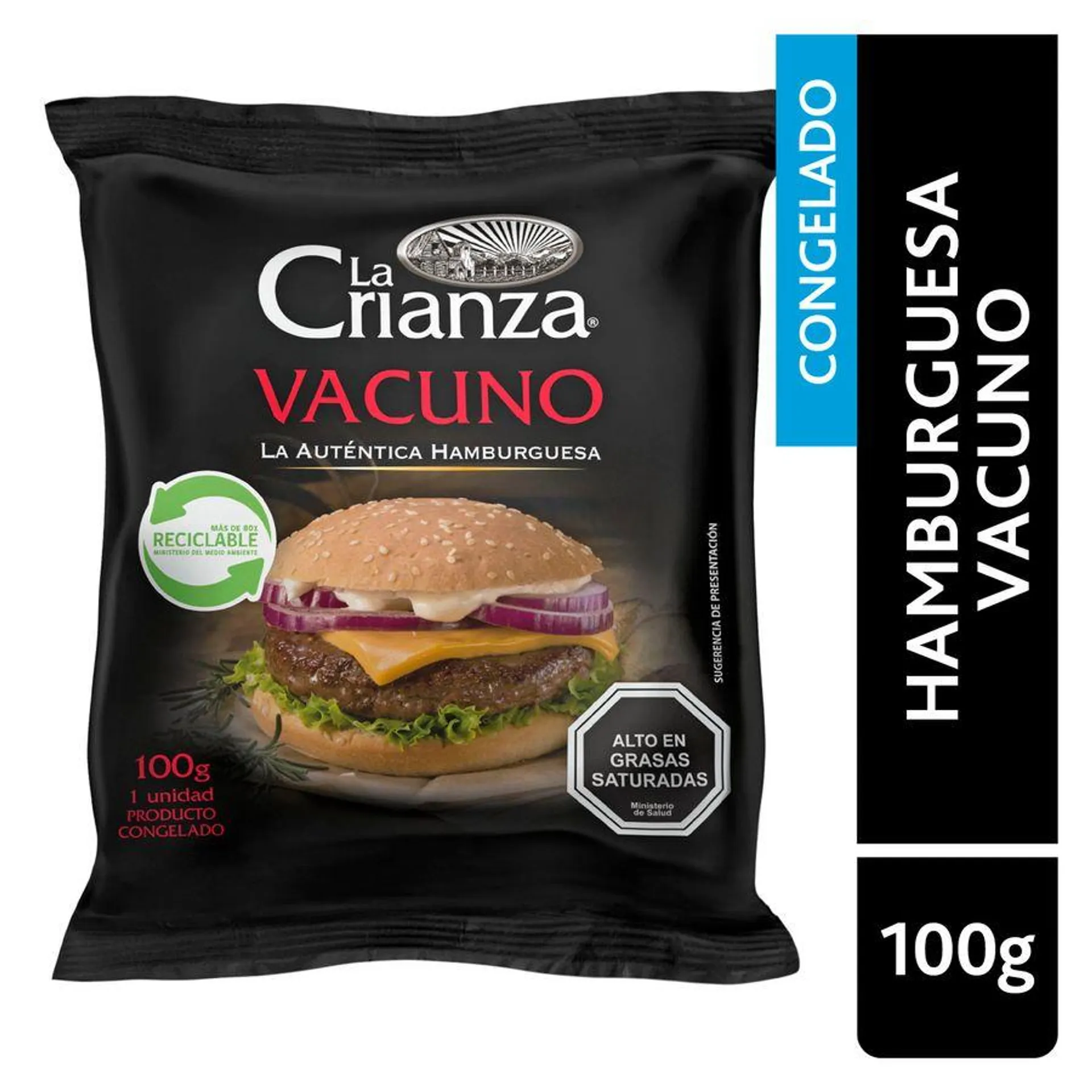 Hamburguesa Vacuno La Crianza 100 g