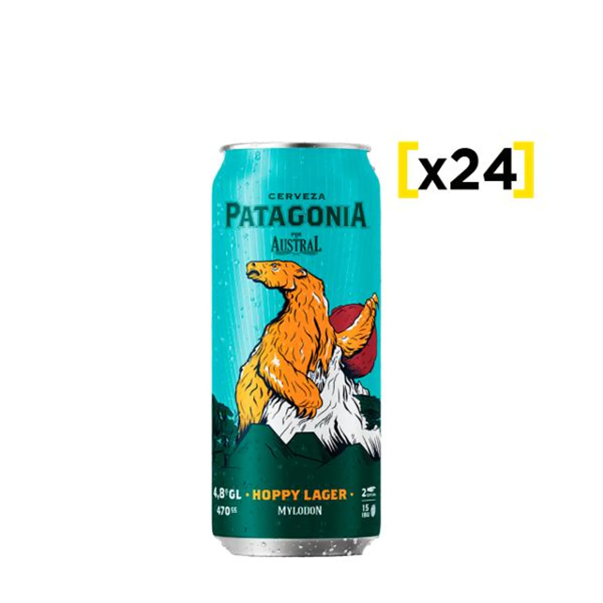 Cerveza Patagonia Hoppy Lager lata 470 CC x24 | Liquidos.cl