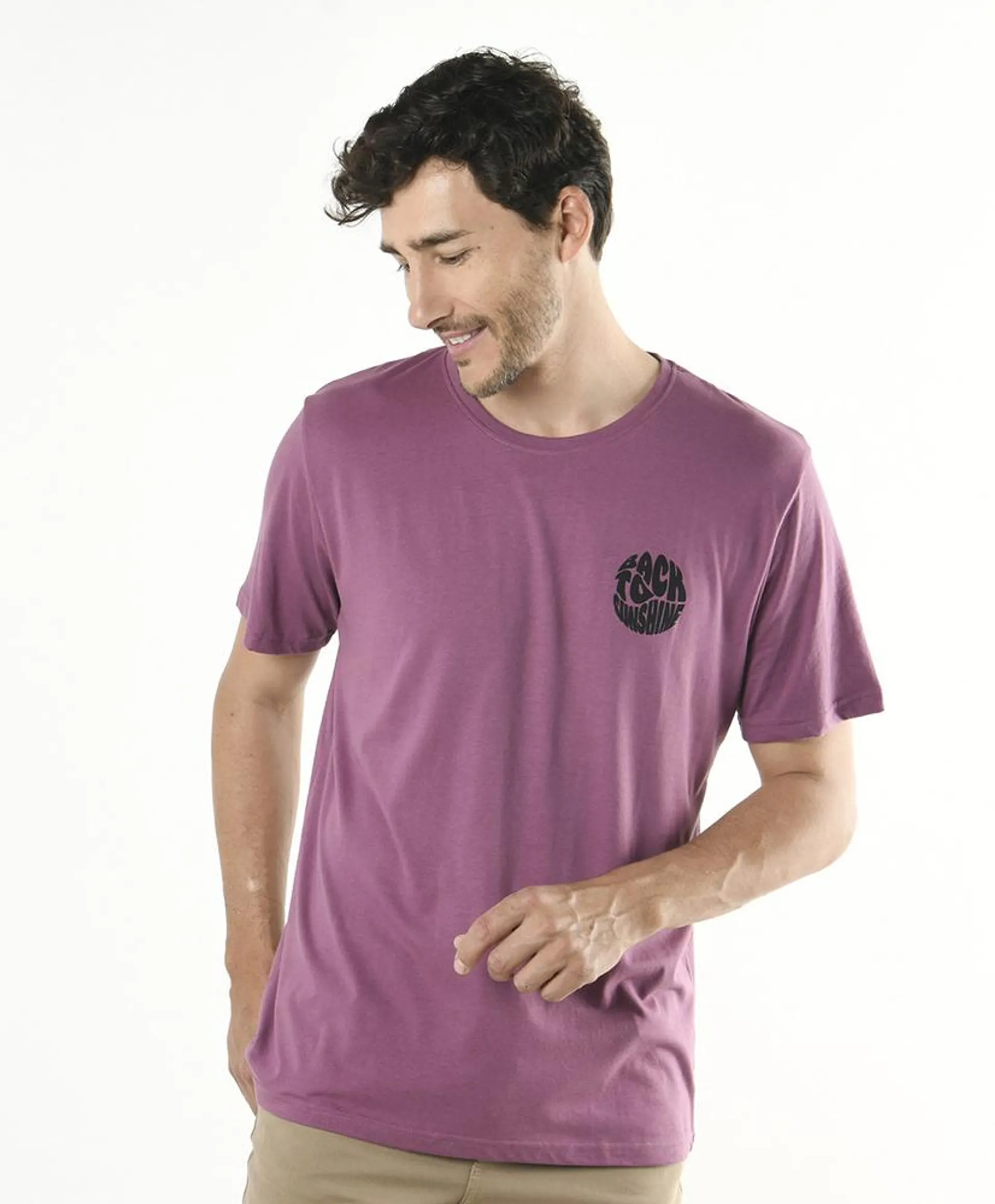 Polera hombre doble estampado sunshine