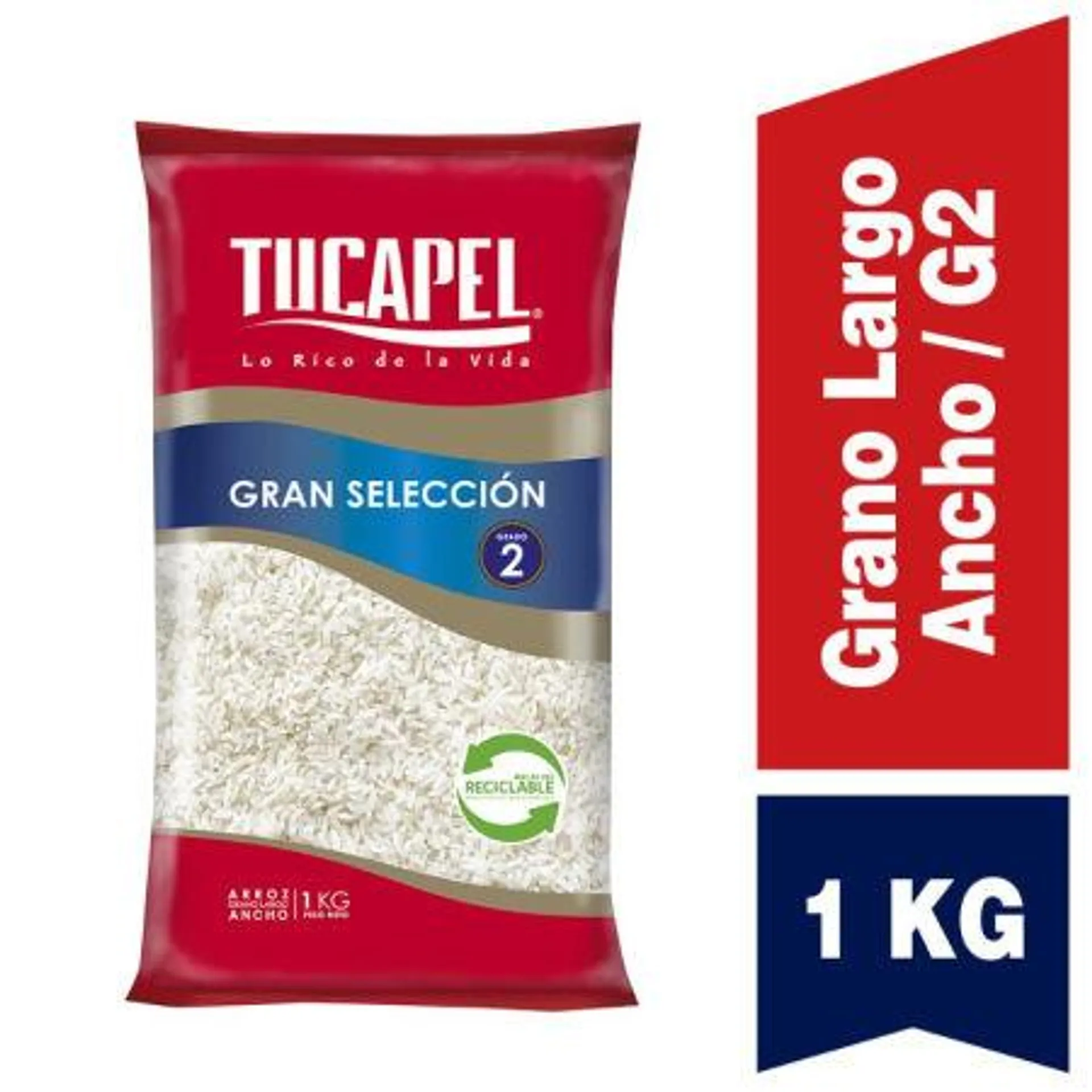 Tucapel - Arroz Grado 2 Bolsa, 1 kg