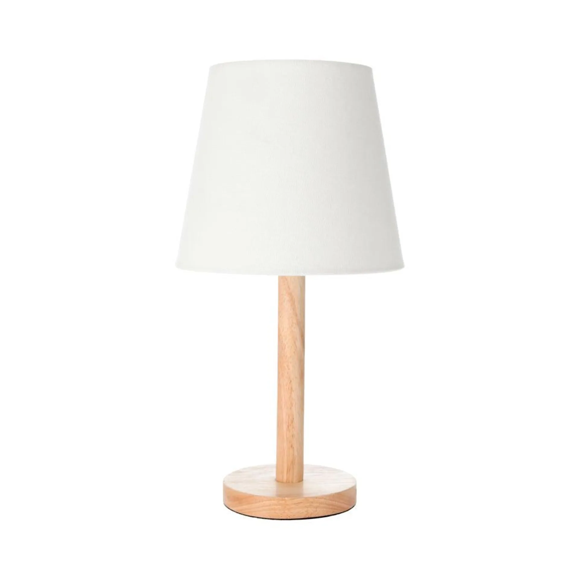 Lámpara mesa con base madera 38,5 cm