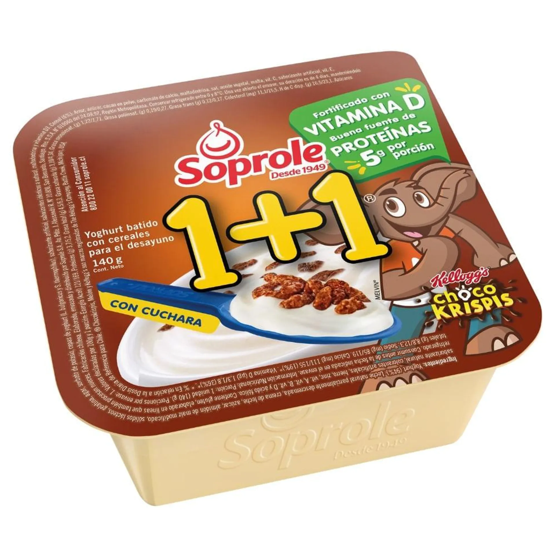 Yoghurt con cereal 1+1 choco k...