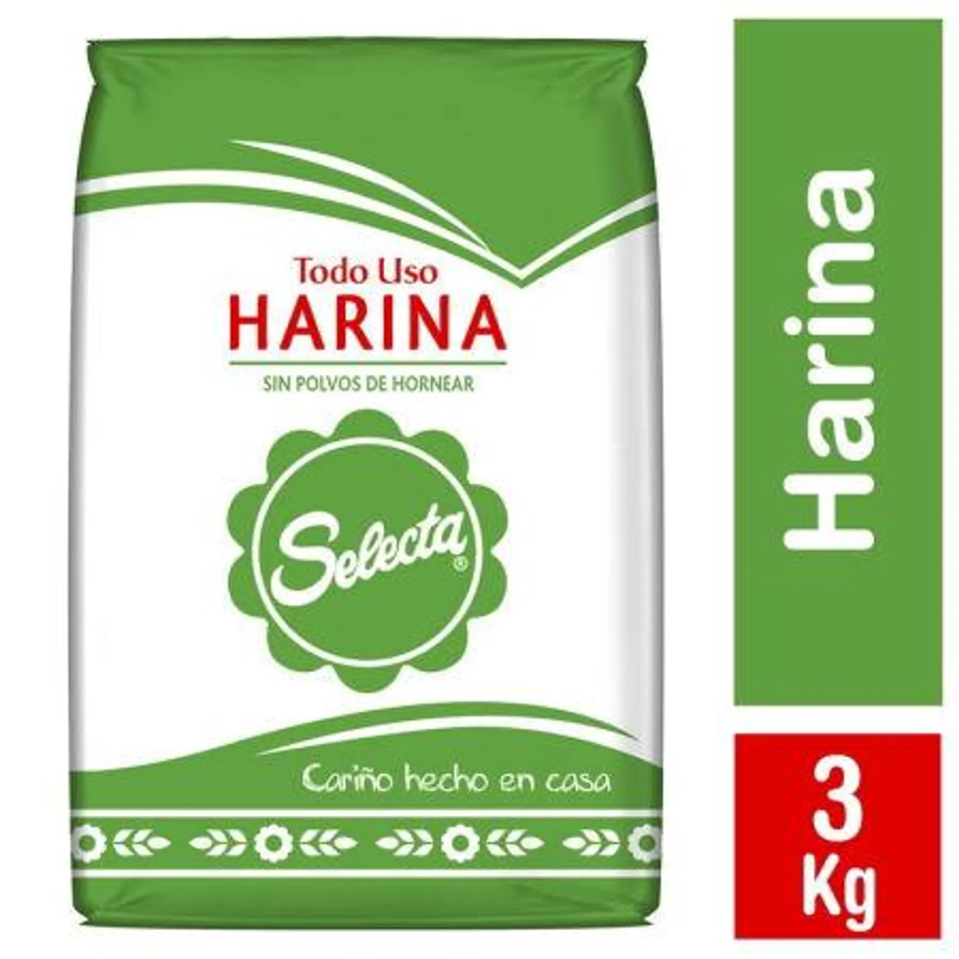 Selecta - Harina Sin Polvos De Hornear, 3 Kg