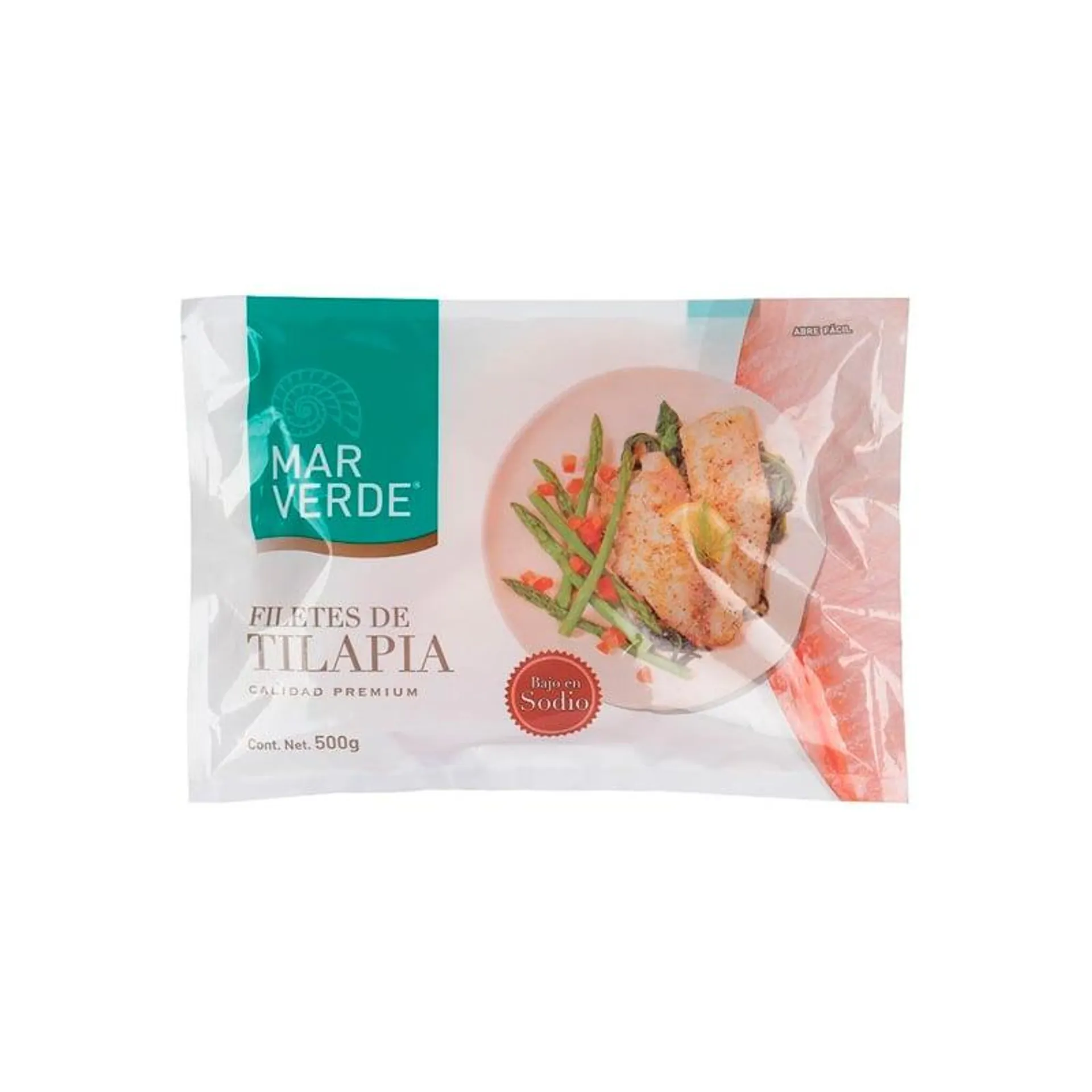 Filete Tilapia Mar Verde Sin Piel 500 grs