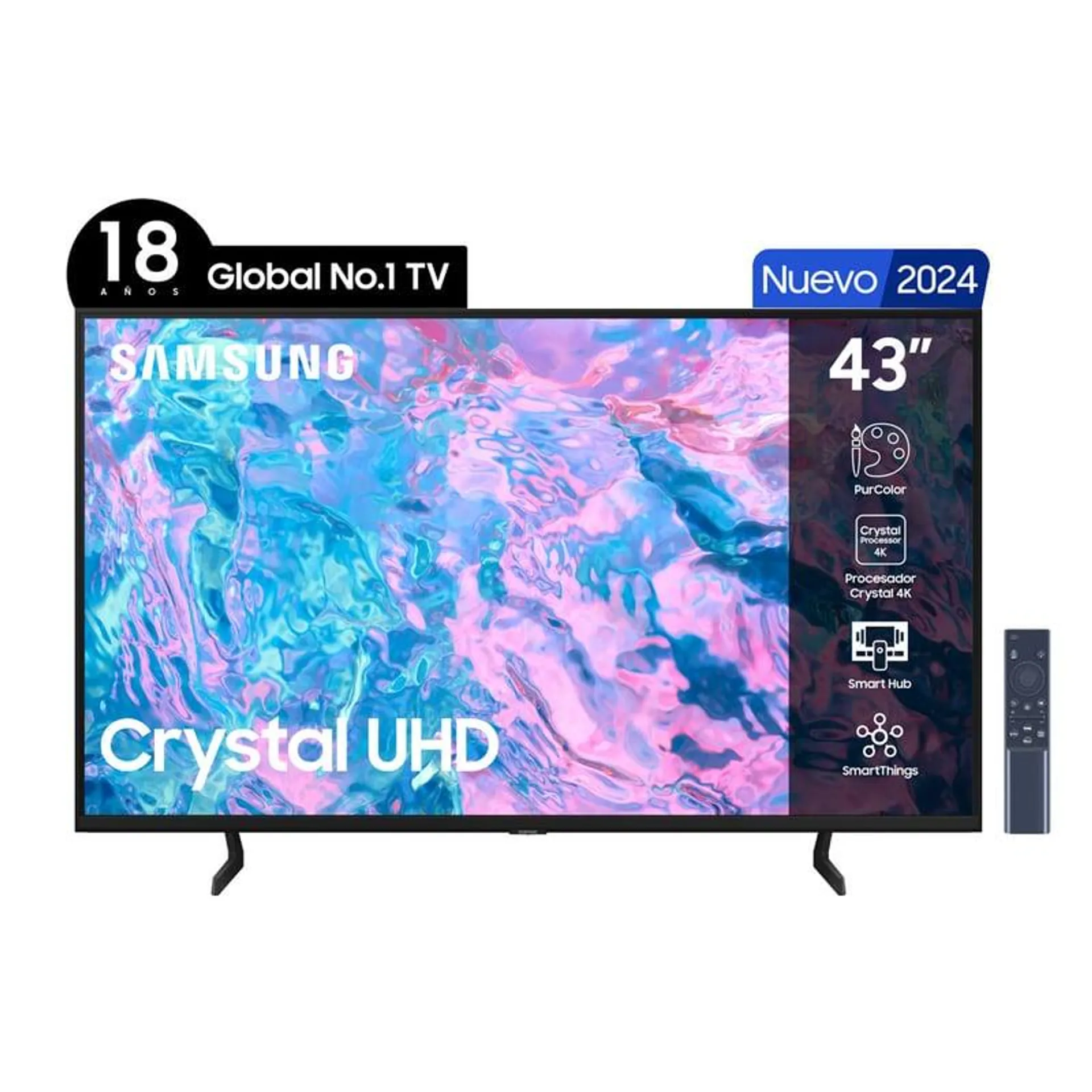 Televisor Led 4K Uhd 43" Cu7090 Smart Tv 2024 Samsung