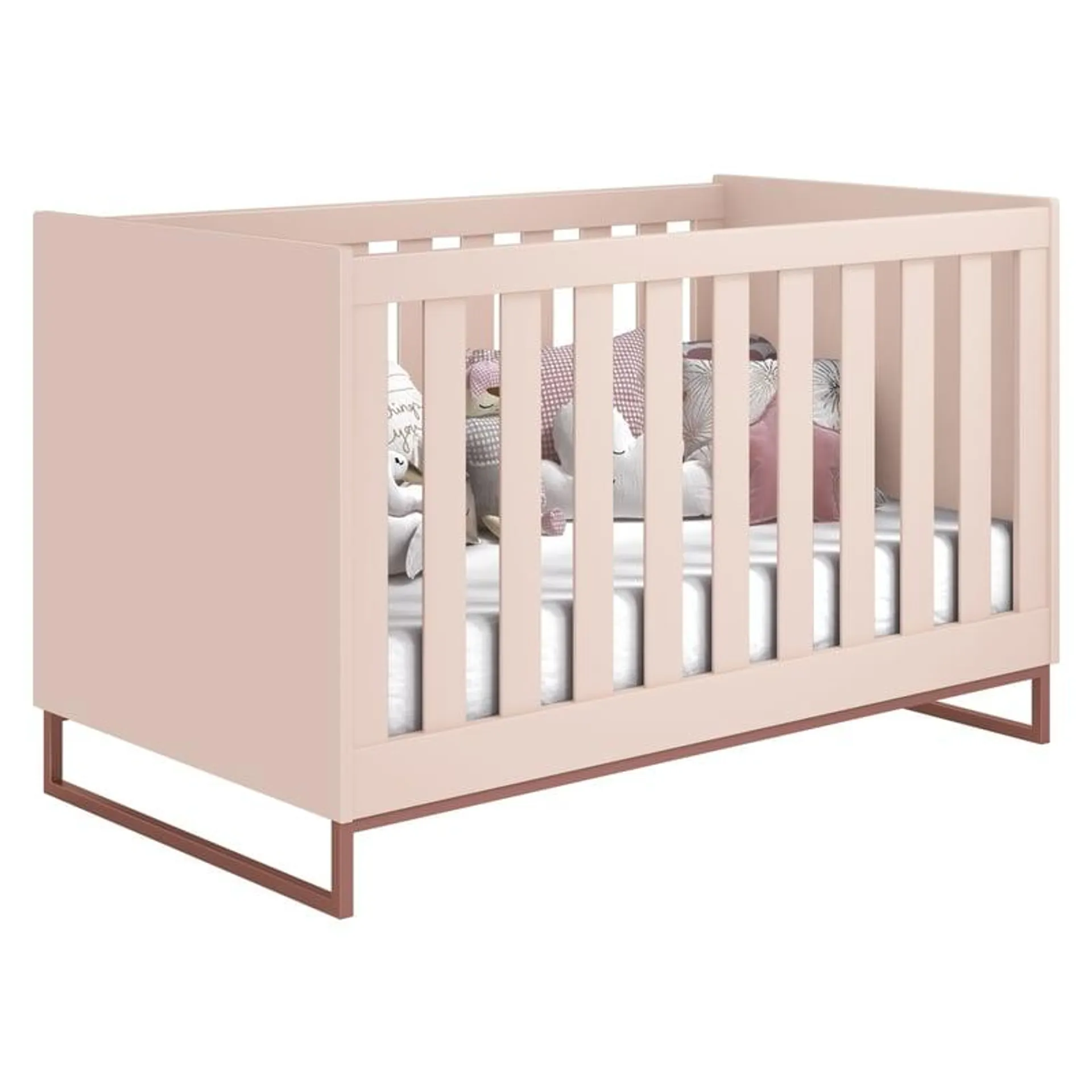 Cuna Noah Desing Industrial Rosa Base Cobre Kidscool