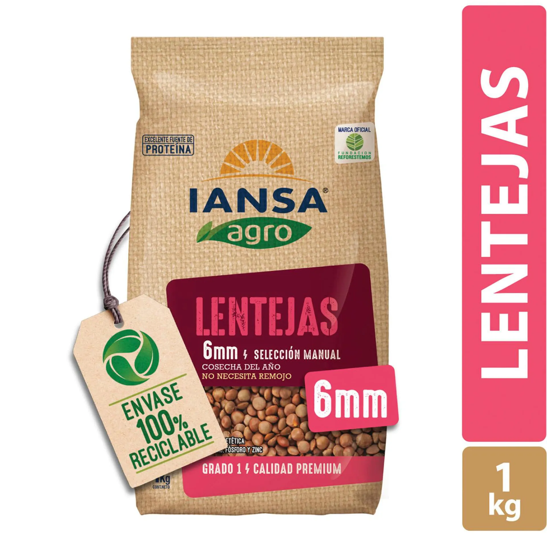 Lentejas 6 mm 1 kg