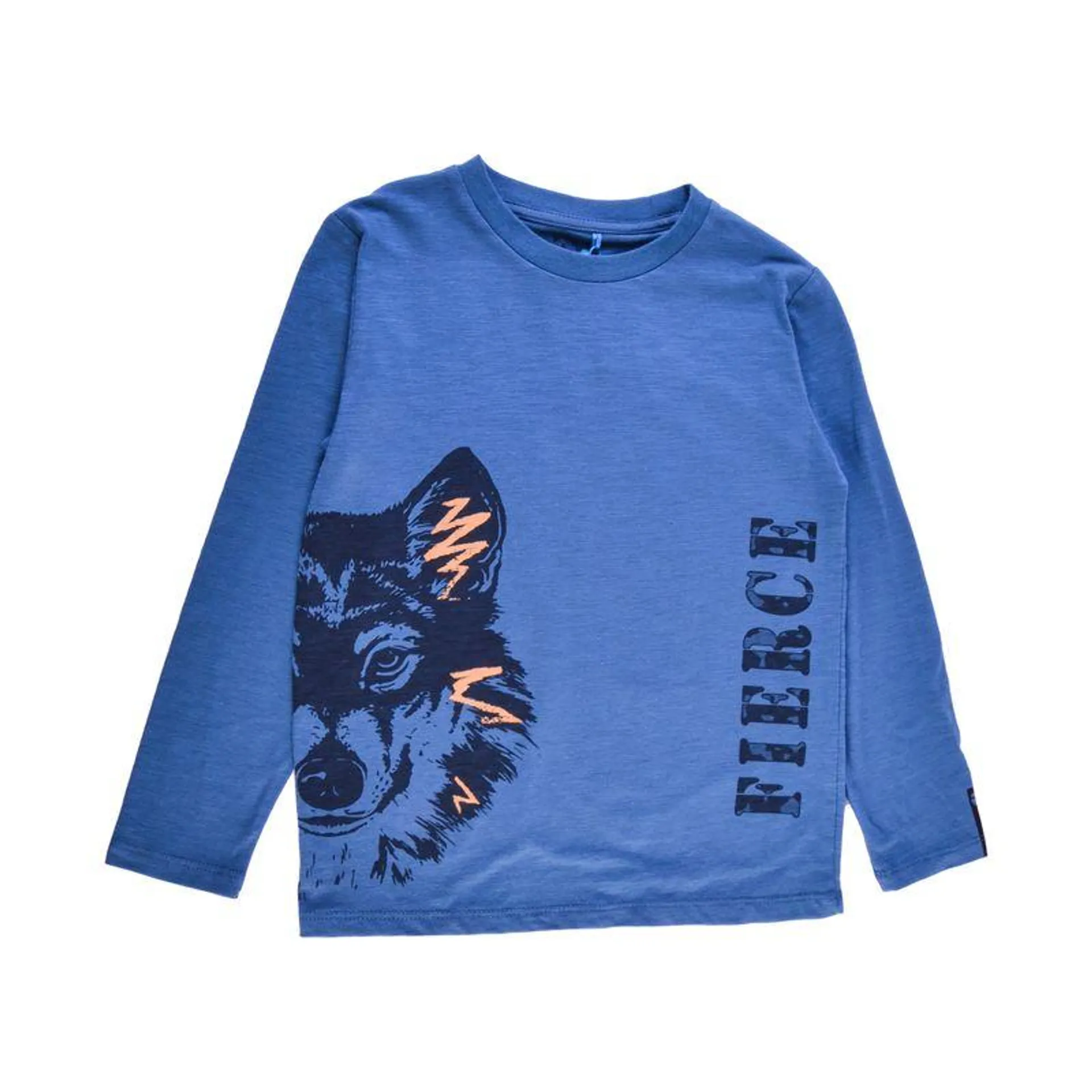 Polera Manga Larga Niño Azul