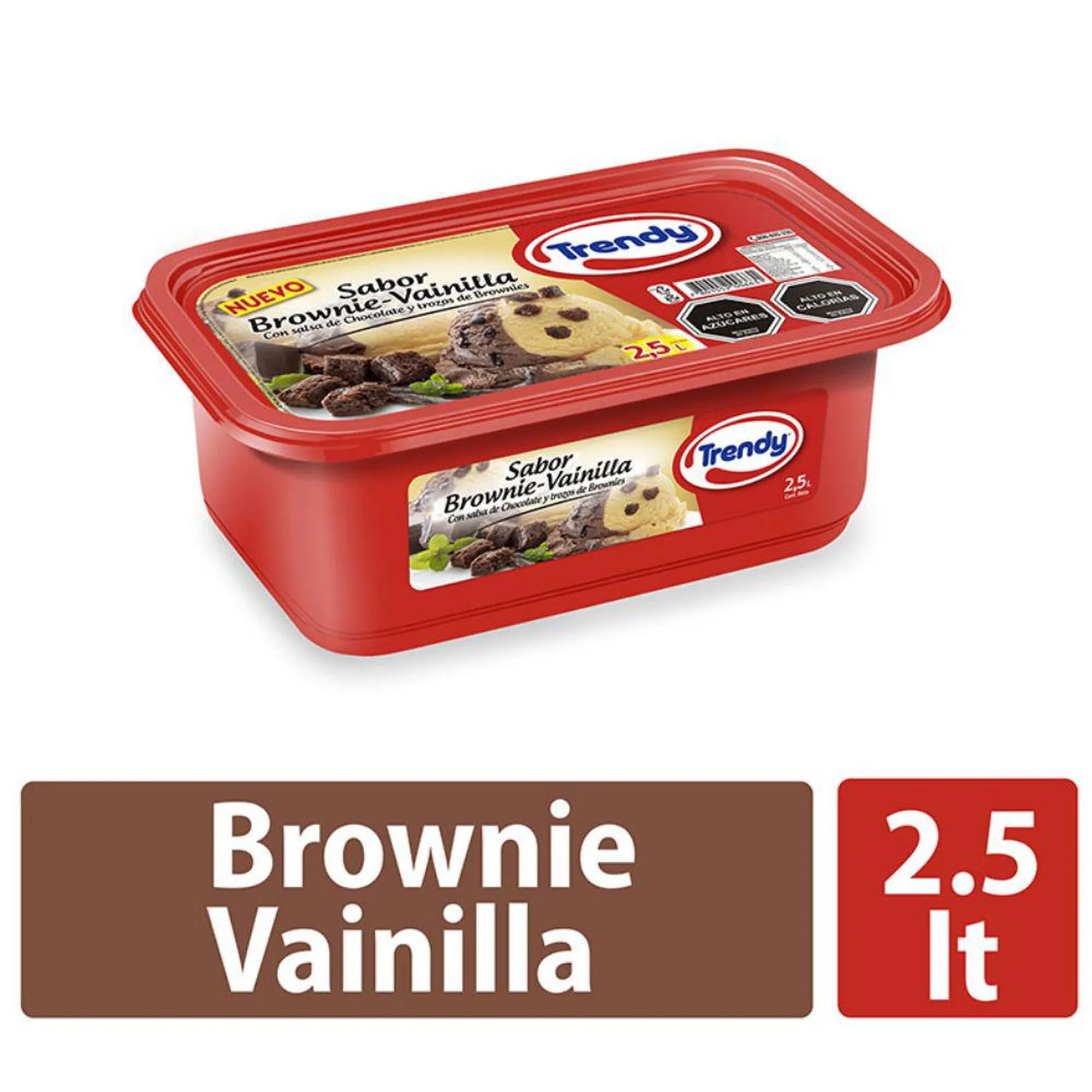 Helado brownie vainilla