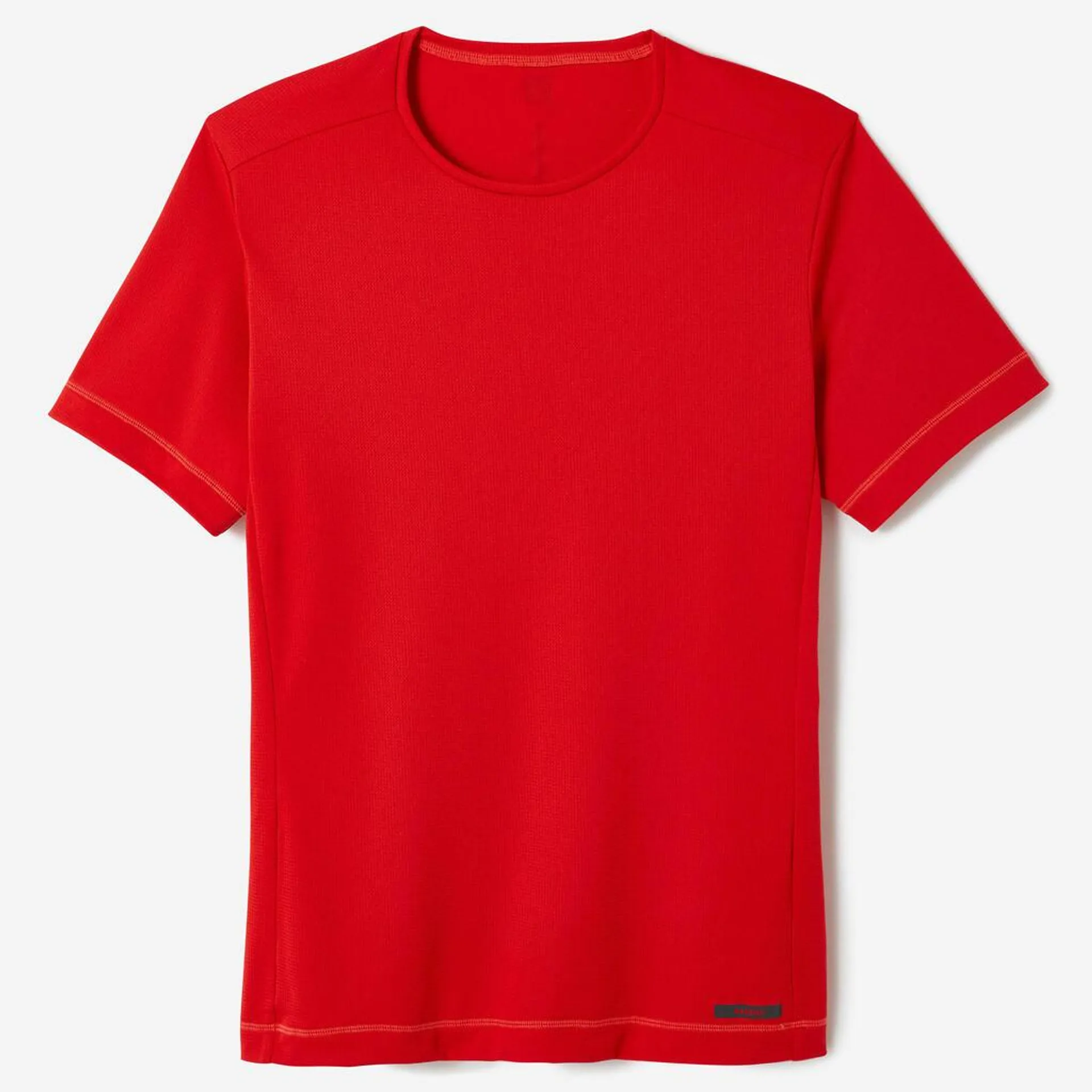 Polera running transpirable Hombre - KIPRUN 100 Dry Rojo