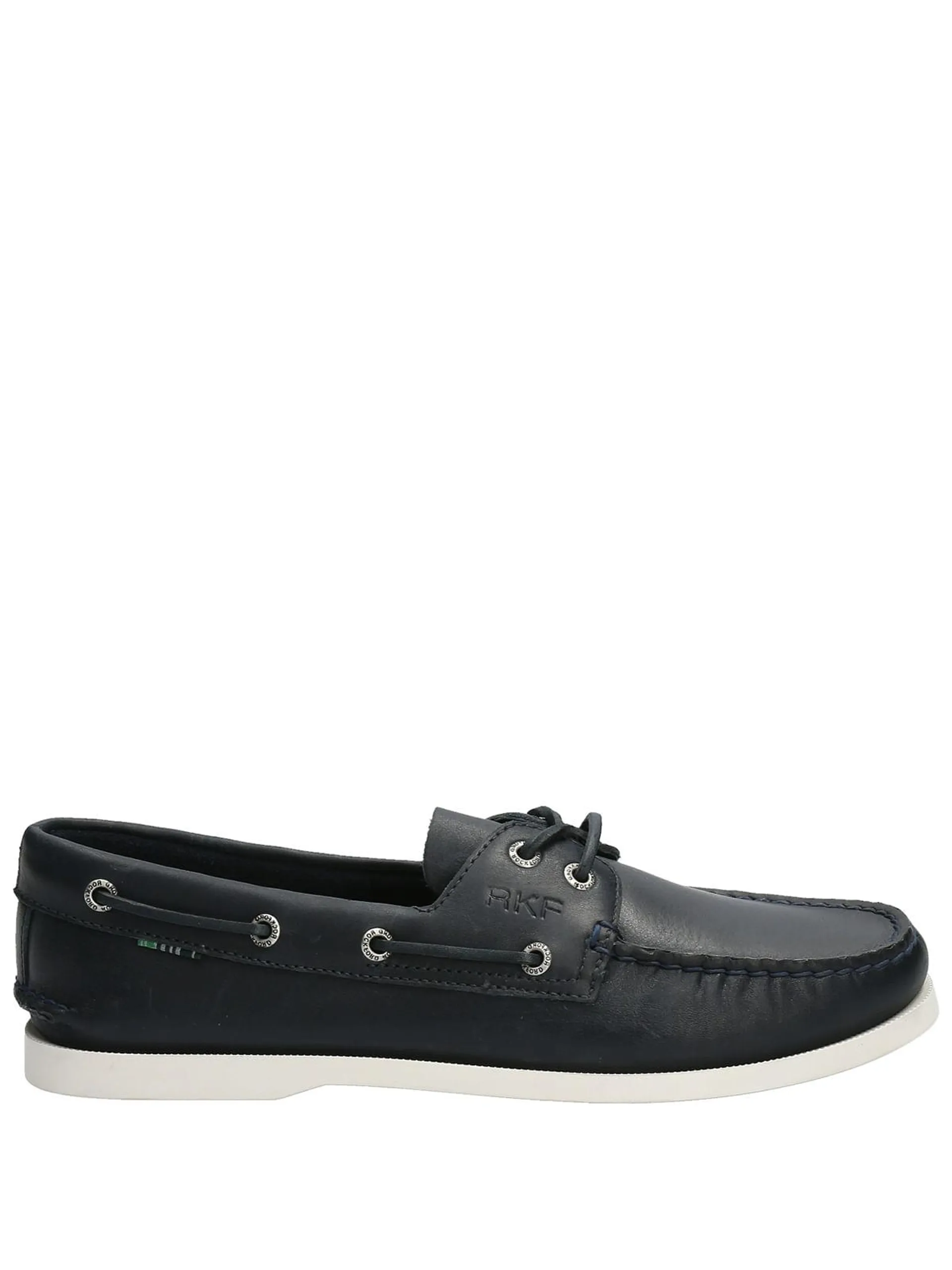 Mocasín Cuero Hombre Boat Azul Rockford