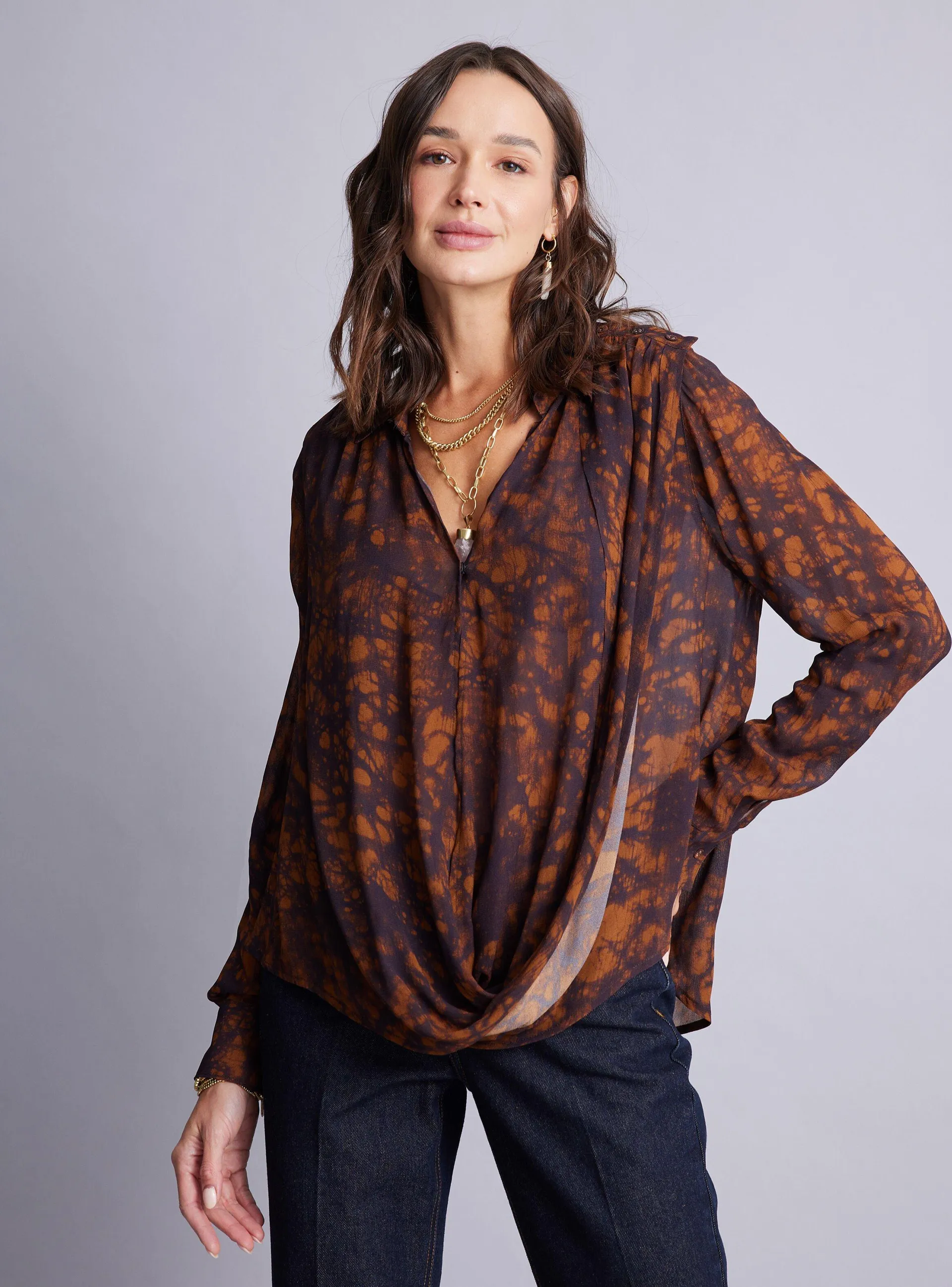 Blusa Estampado Envolvente