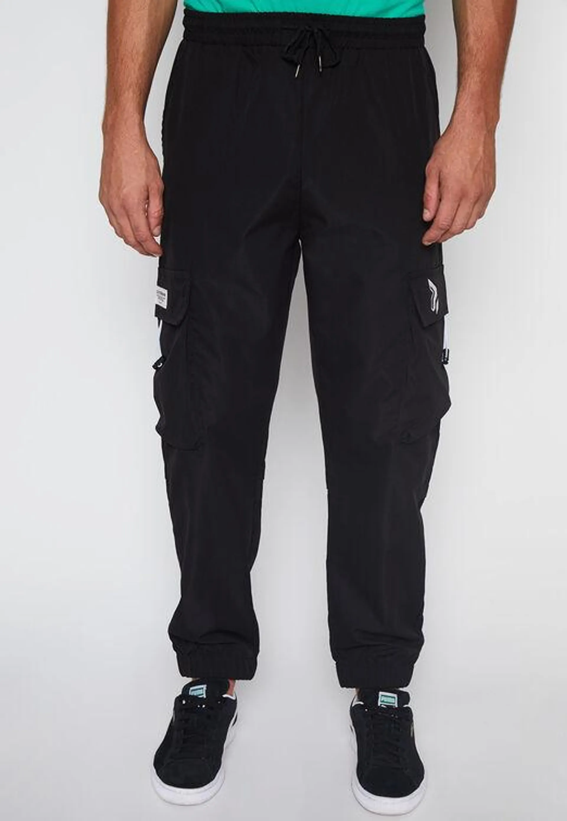 Pantalon Hombre Negro Cargo Family Shop