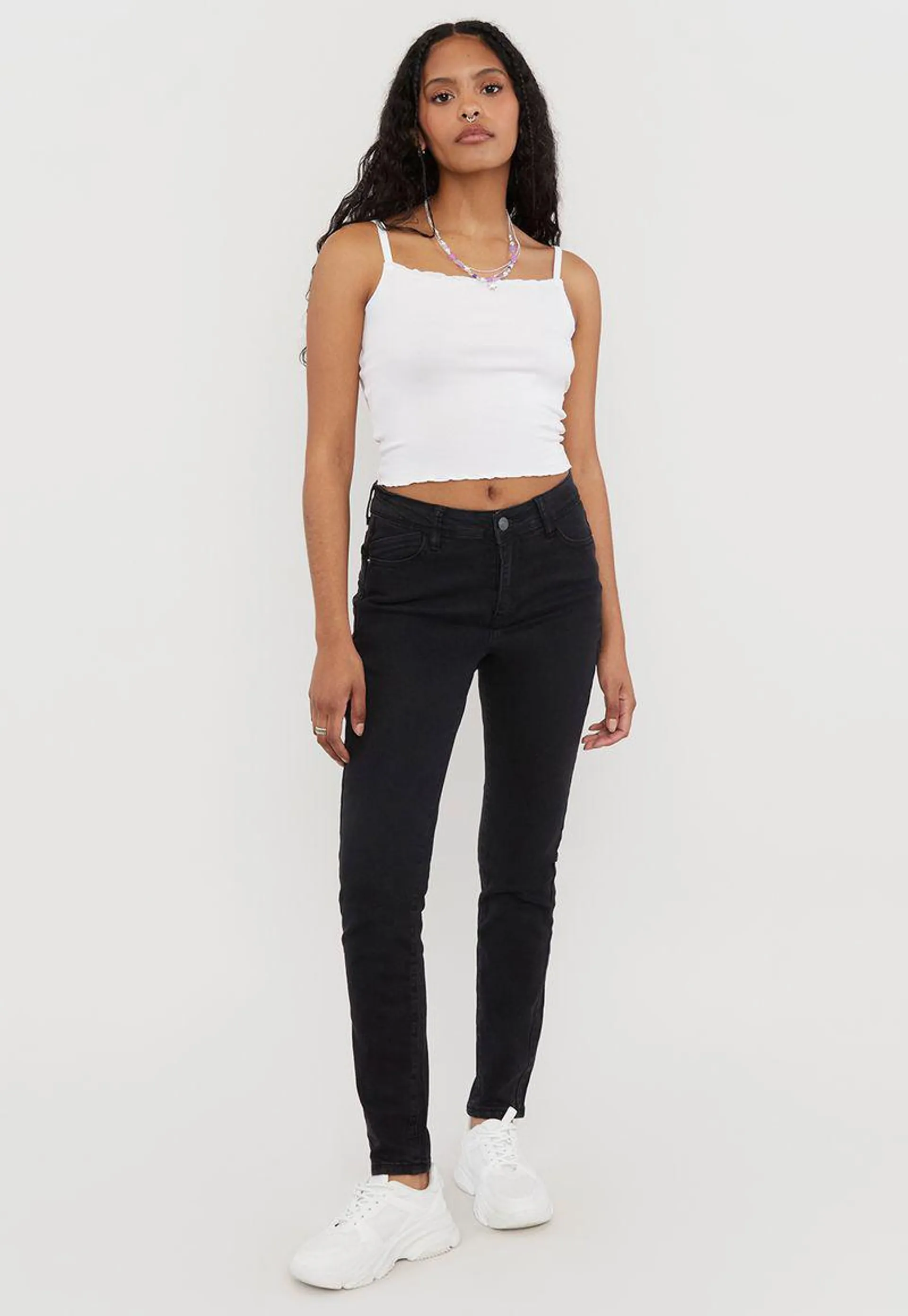 Jeans Mujer Básico Push Up Negro