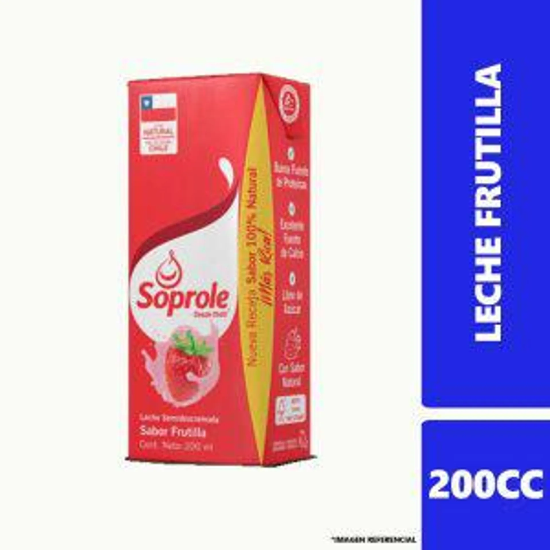 Leche Bombillin Soprole Frutilla 200cc