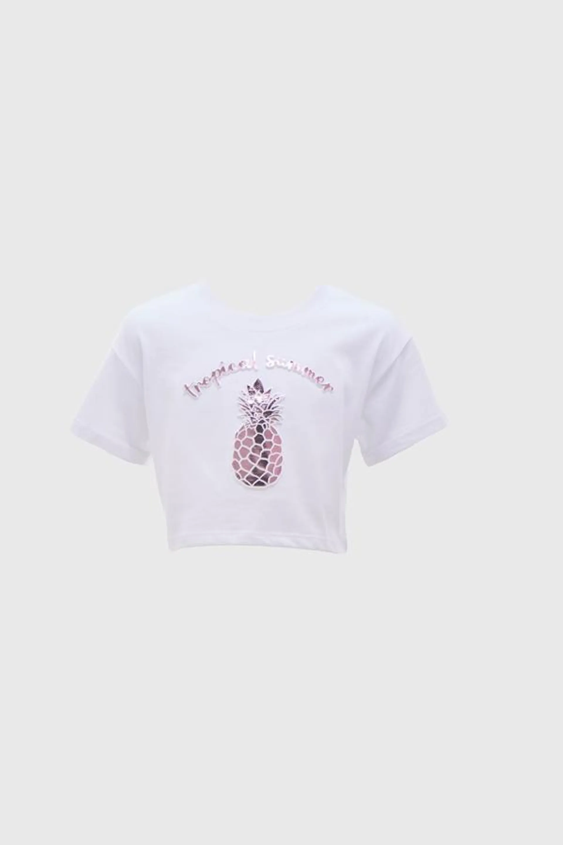 Polera niÑa folia 3d blanco